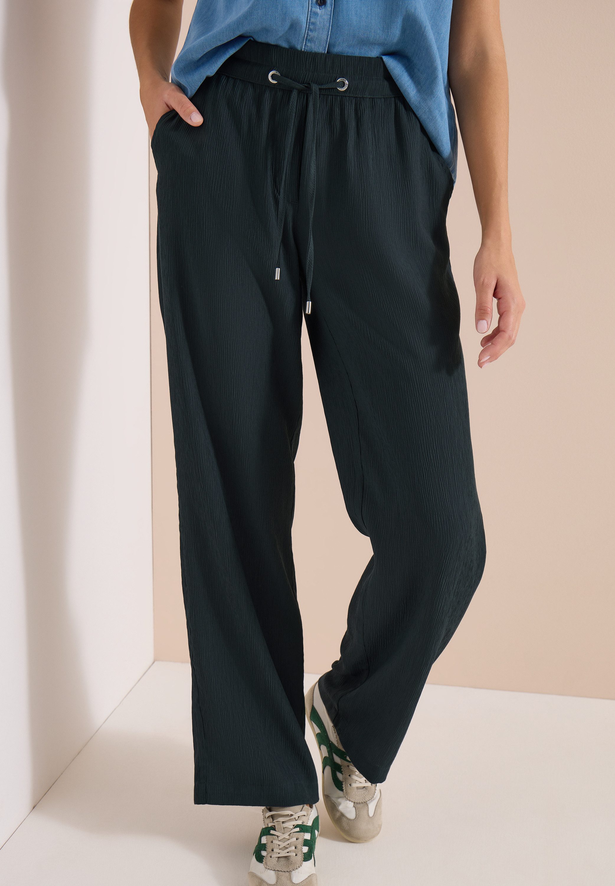 CECIL Stoffhose Style Neele Sommerhose in Struktur-Optik