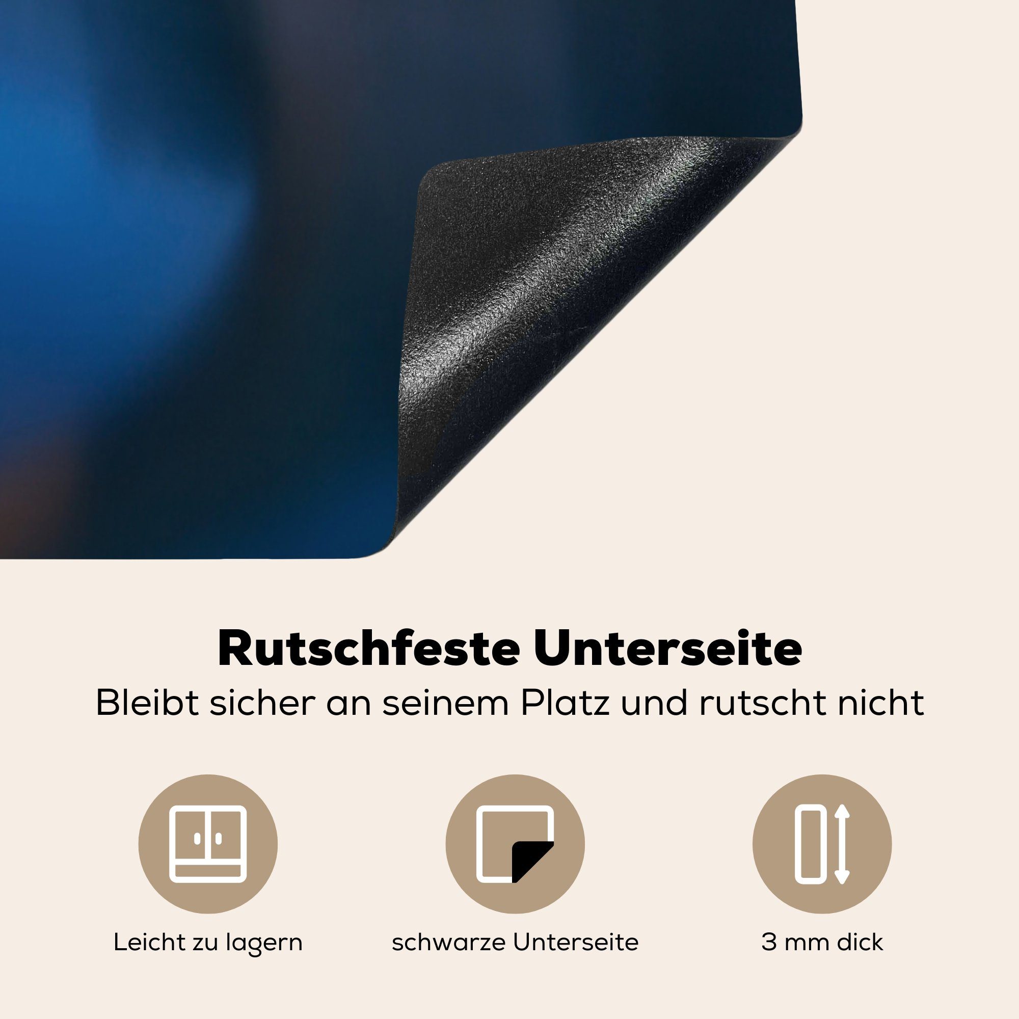 Vinyl, Ceranfeldabdeckung, tlg), in küche Arbeitsplatte (1 Stari-Brücke für cm, Dämmerung, MuchoWow der 78x78 Herdblende-/Abdeckplatte