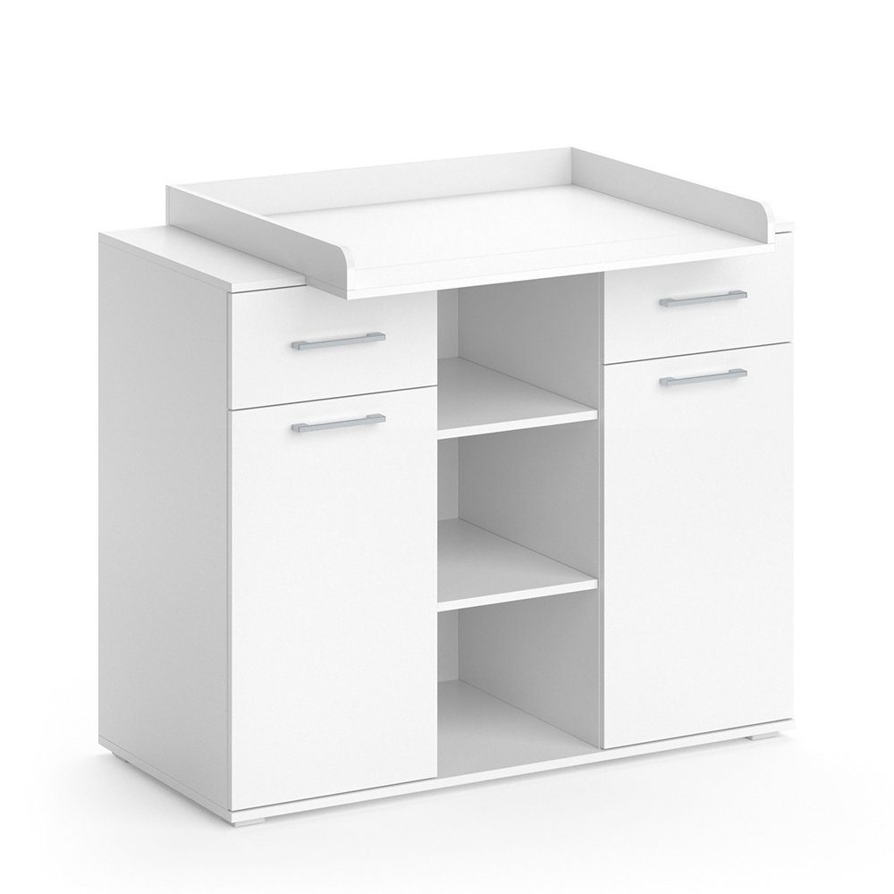 Vicco wrap chest of drawers Leonie, white, 113 x 100 cm