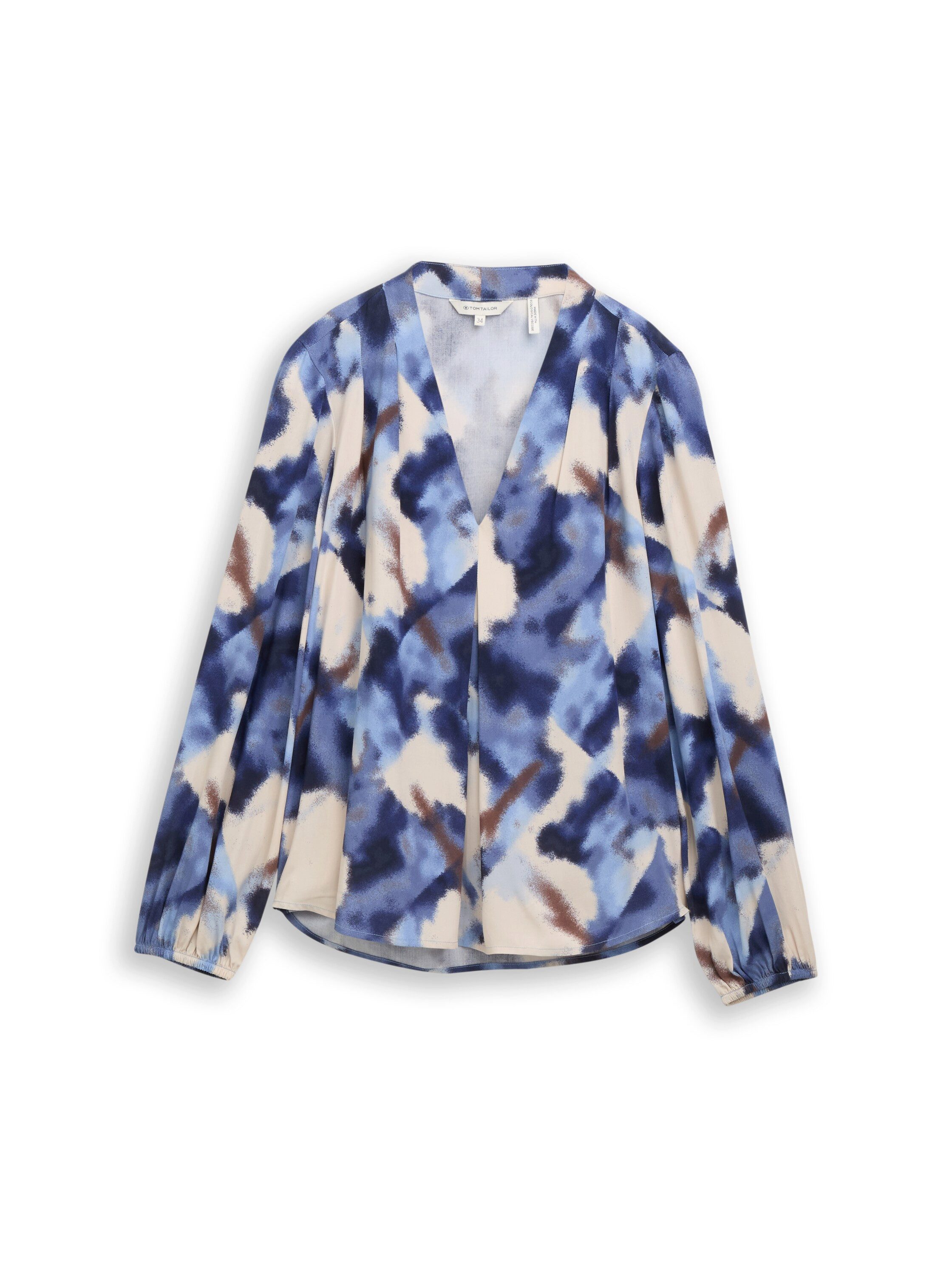 TOM TAILOR Klassische Bluse mit All-Over Print