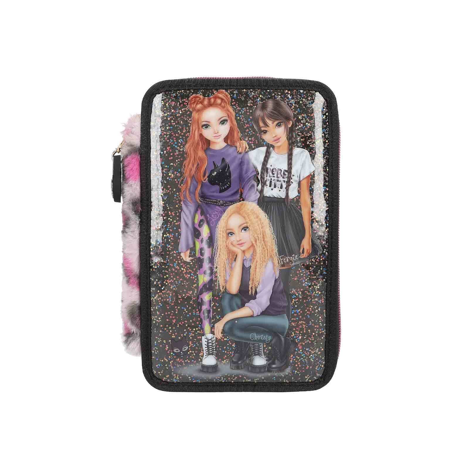 Federmäppchen TOPModel 3-Fach Federtasche 7,5 x 13 x 20 cm