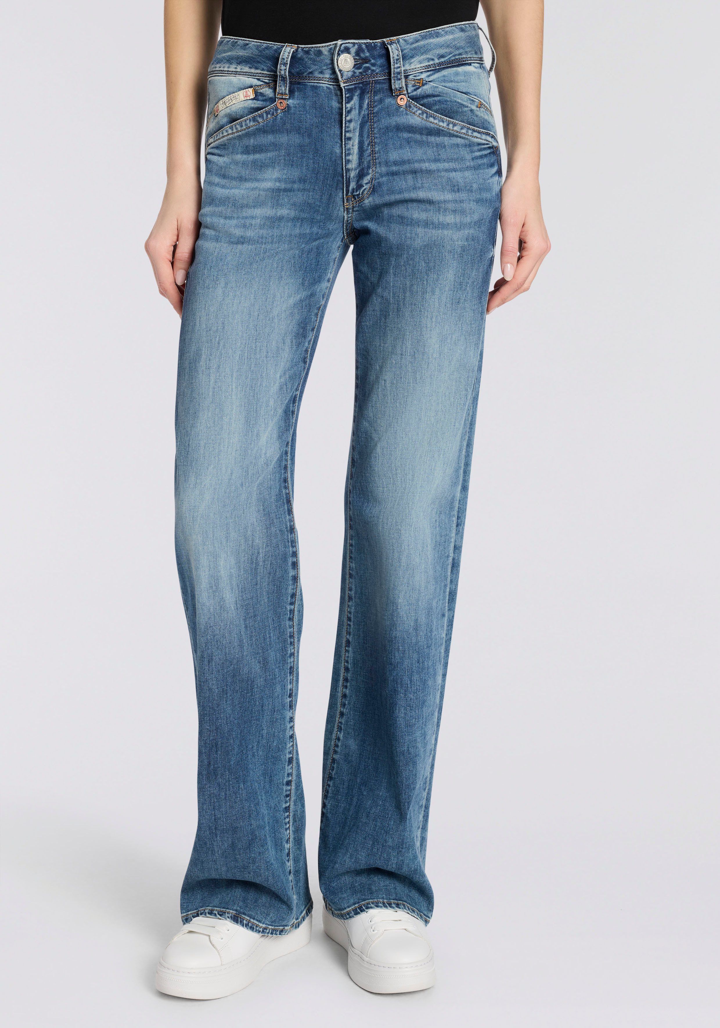 Herrlicher Bootcut-Jeans Prime New Denim Light mit Stretch