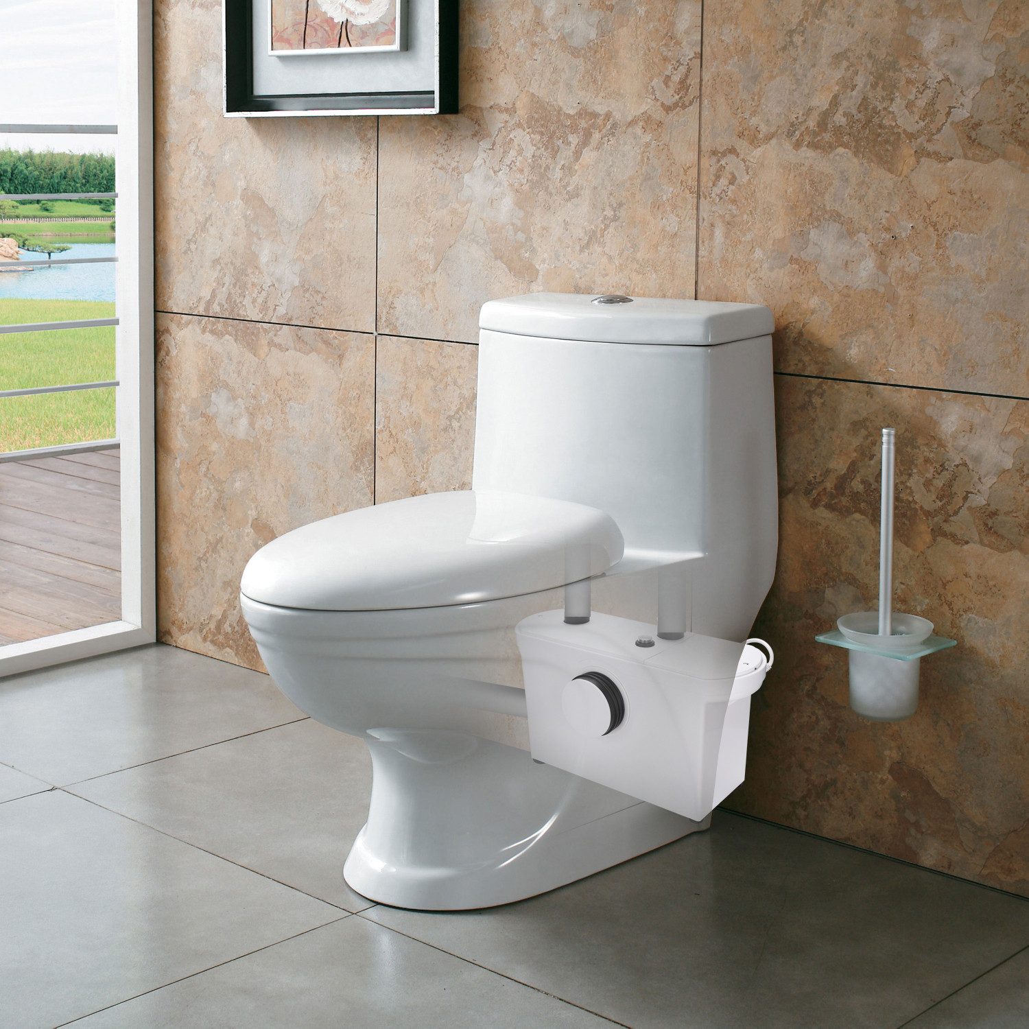 Clanmacy Hebeanlage Hebeanlage Schmutzwasser Fäkalienpumpe Schmutzwasserpumpe WC 600W