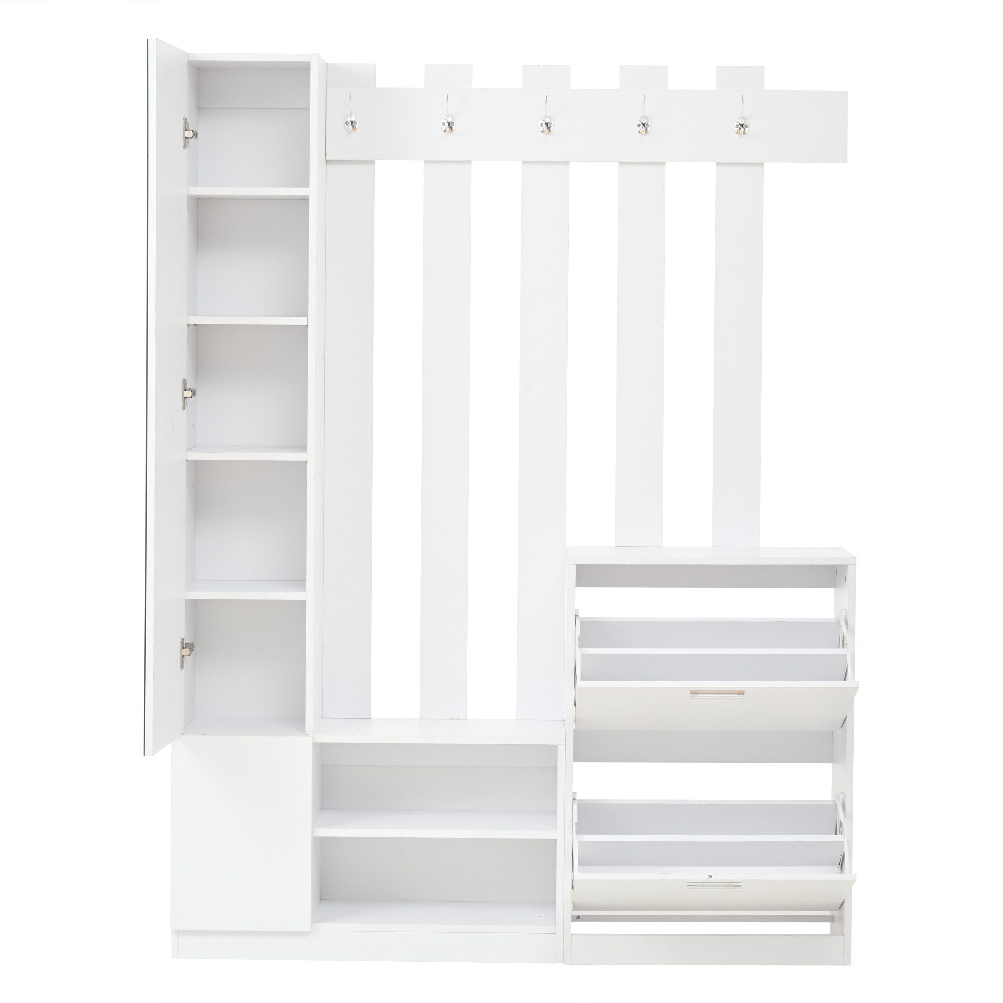 KLAM HOME Garderoben-Set 135*25*180cm Garderoben-Set mit günstig online kaufen