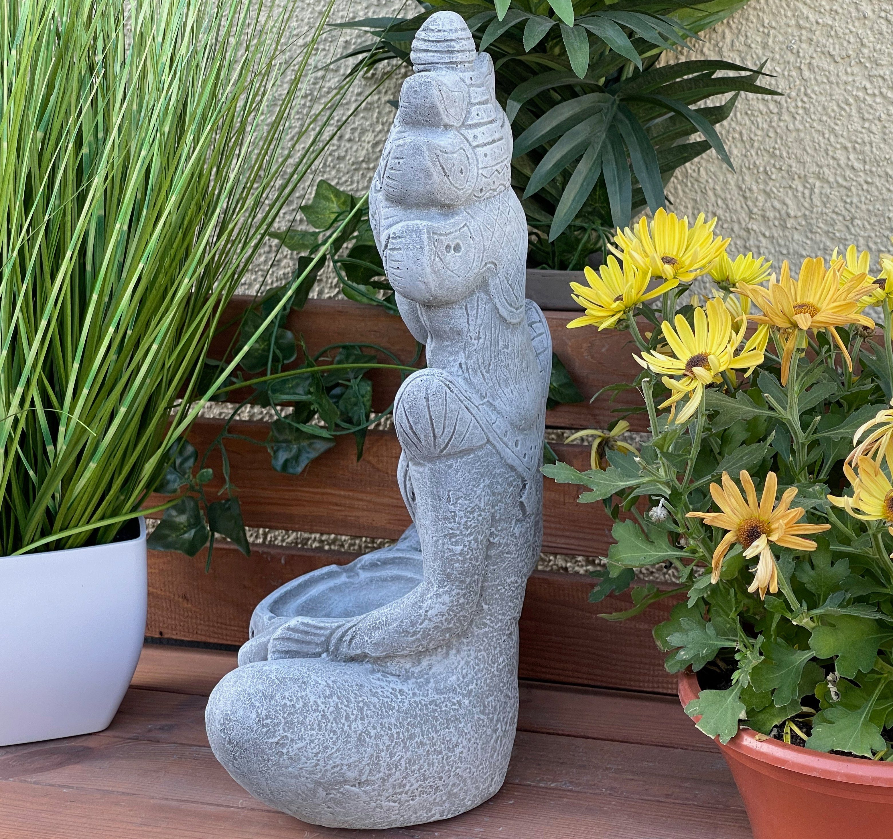 Shiva Stone Steinfigur Sarasvati Göttin Gartenfigur Indische and Style