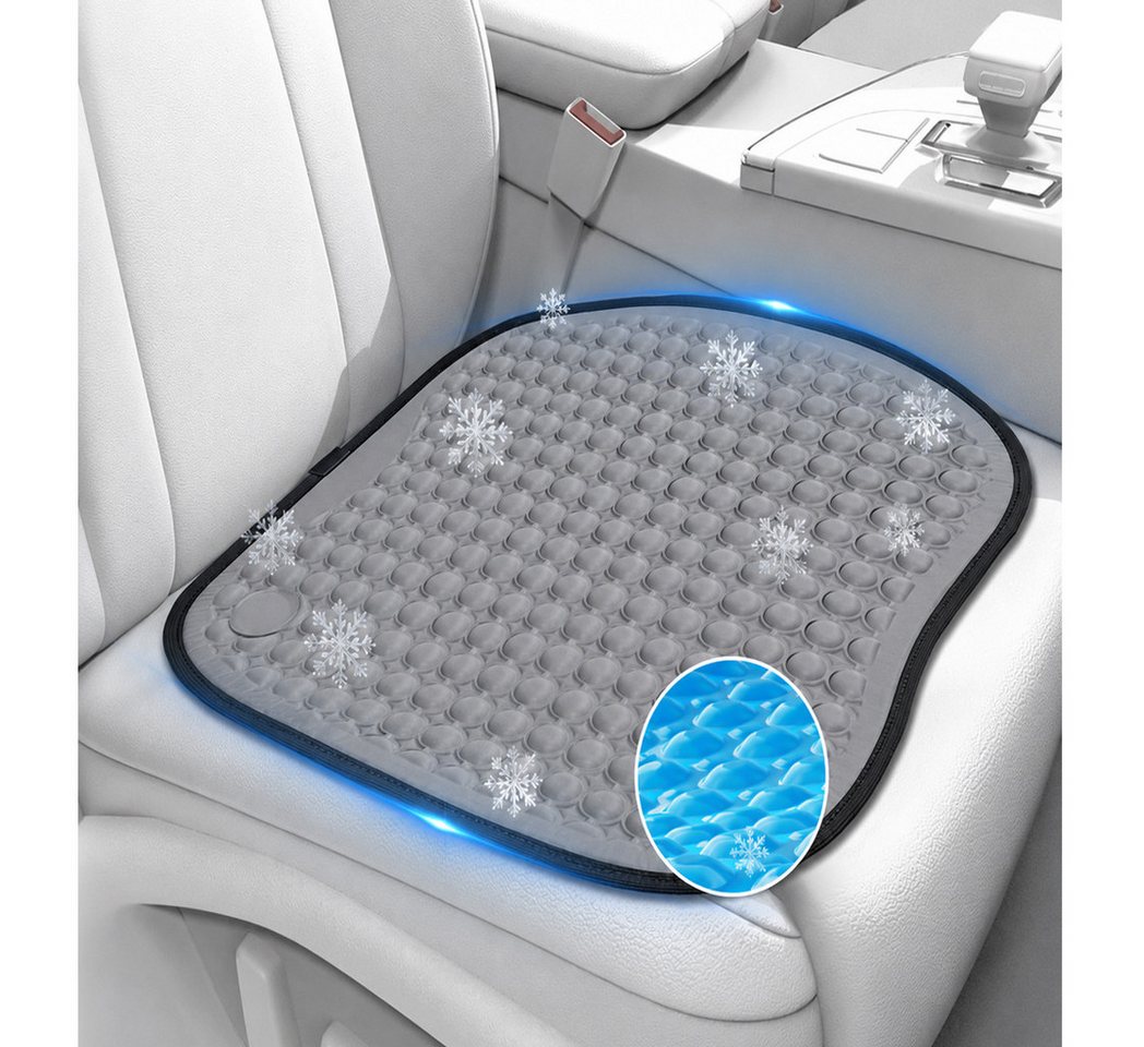 Diwzbyn Autositzauflage Autositzkissen Kühlend, Gel Sitzkissen 46×47×3 cm, Kühlender Sitzkomfort für Auto, Büro & Zuhause
