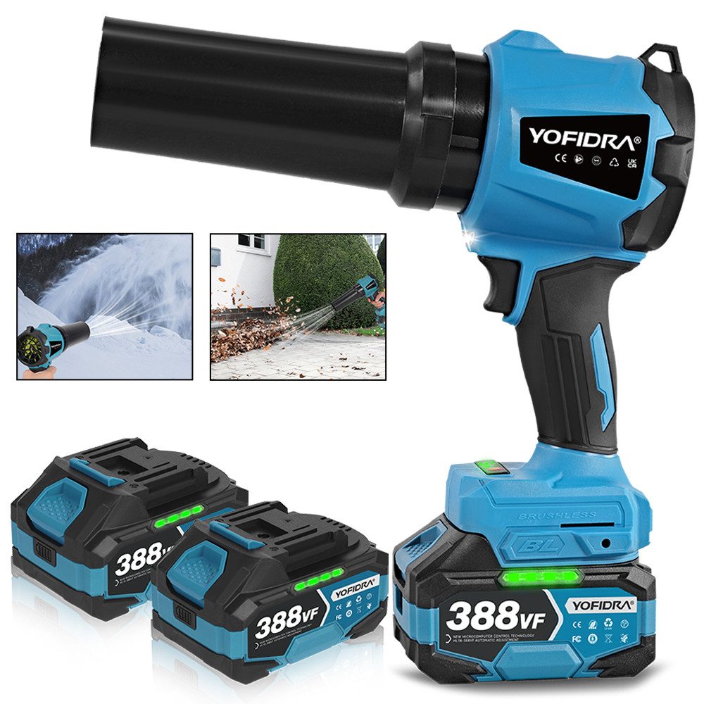 Yofidra Akku-Gebläse Bürstenloses Laubbläser 300 m/s günstig online kaufen