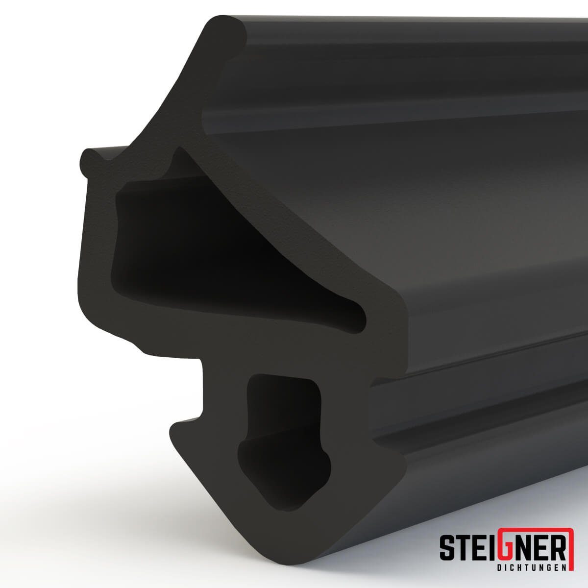 STEIGNER Türdichtband SFD08 Fensterdichtung, Flügelfalzdichtung Schwarz Premium TPE Türdichtung Gummidichtung