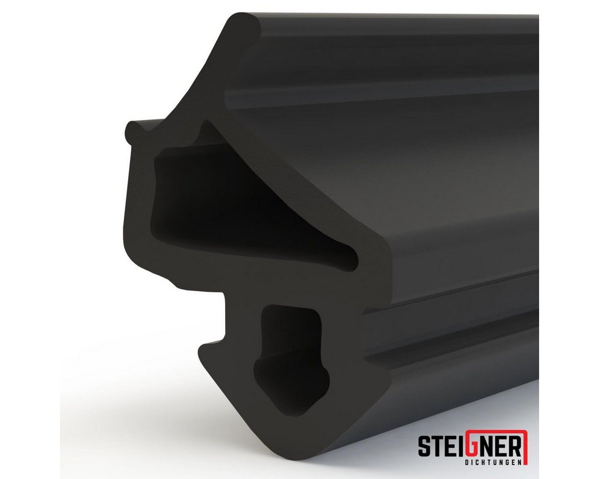 STEIGNER Türdichtband SFD08 Fensterdichtung, Flügelfalzdichtung Schwarz Premium TPE Türdichtung Gummidichtung