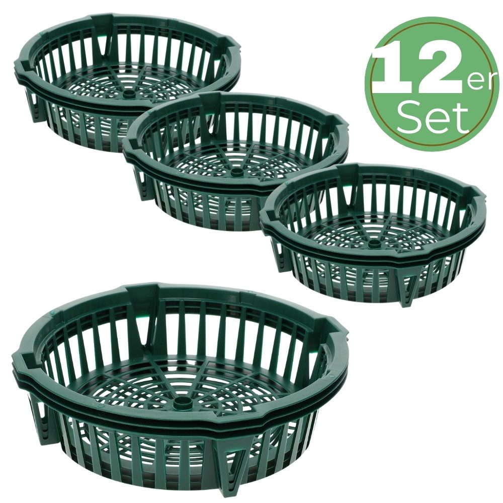 Pflanzschale 12x Pflanzkörbe für Blumenzwiebeln Schale Zwiebel Pflanzschale 30 cm