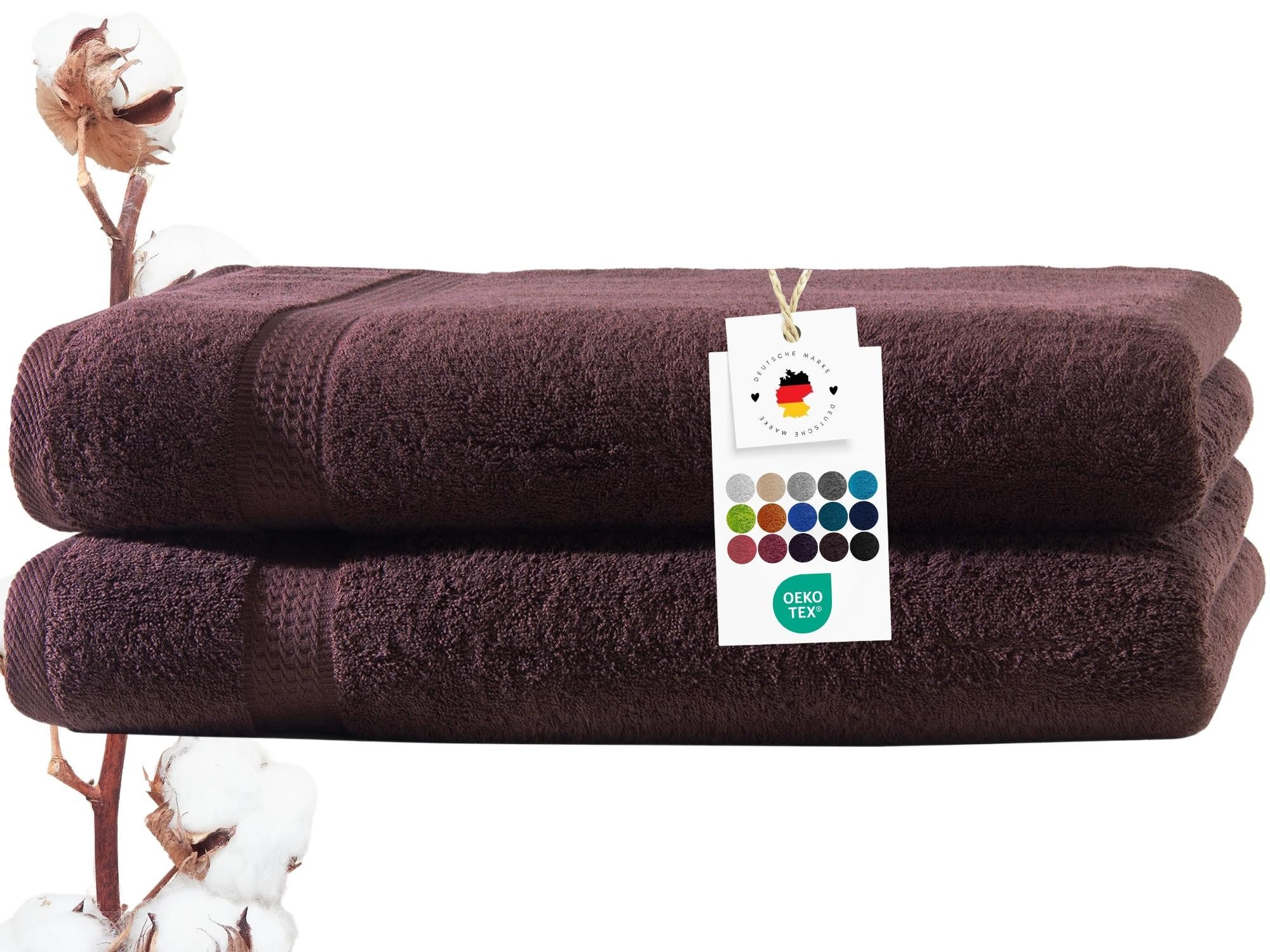 Carpe Sonno Duschtücher 70x140 cm 100% Baumwolle Handtücher 500 g/m2 Frottier Duschtuch Set, Frottier (Spar-Set, 2-St), Extra Soft & Weich, Saugfähig, Schwer, Atmungsaktiv, schnell trocknend