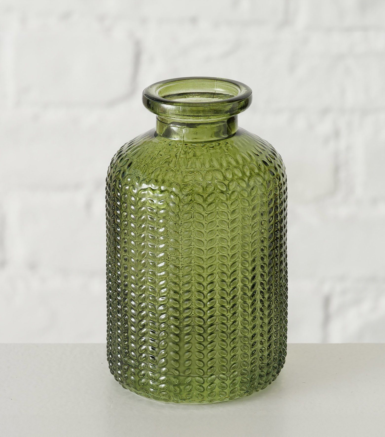 Spetebo Tischvase Glasvase transparent 10 (Set, 3 3er je cm grün St., Vasen) 3 Set