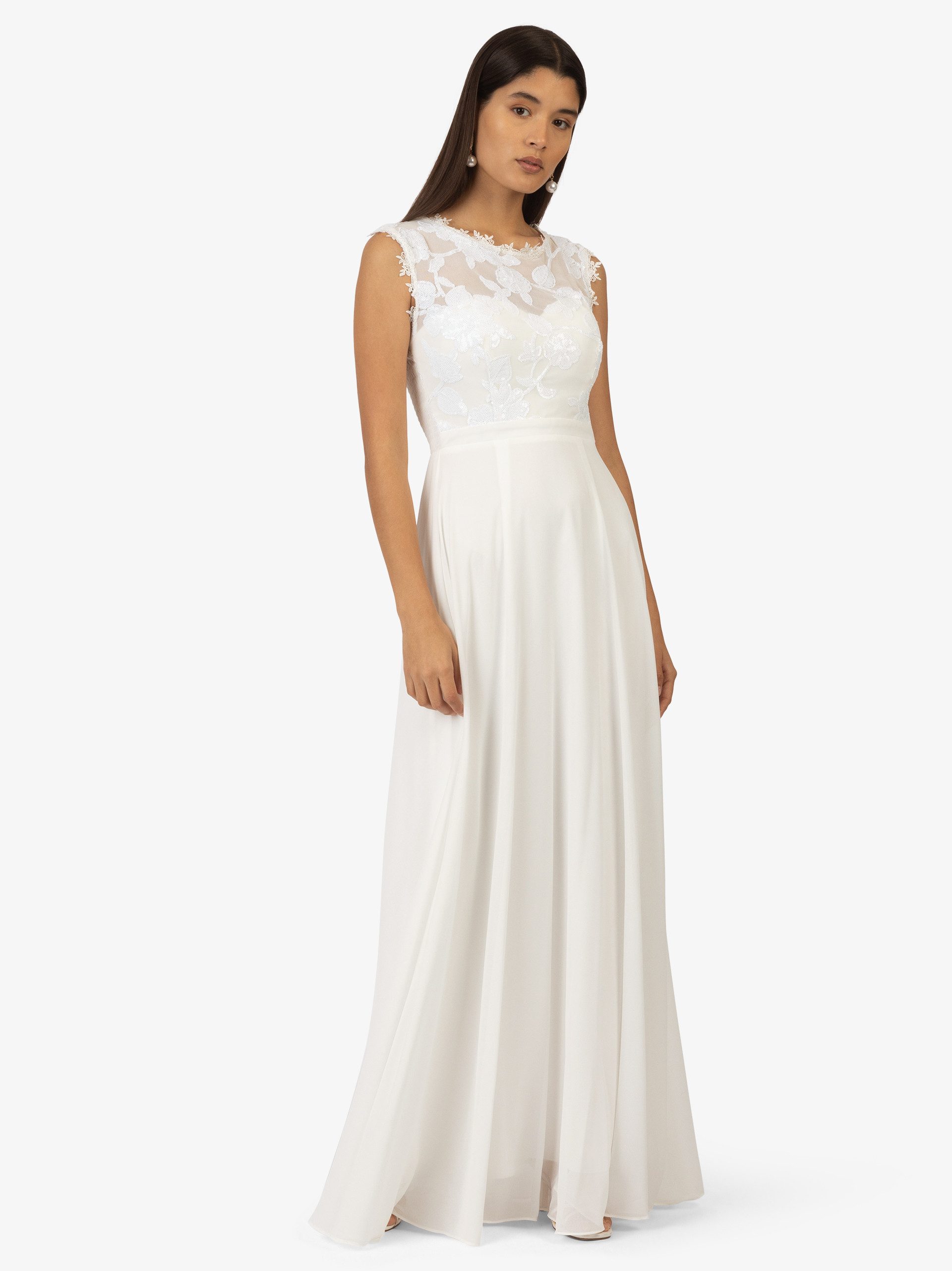 Kraimod Abendkleid mit einem Oberteil aus Mesh mit Spitze günstig online kaufen