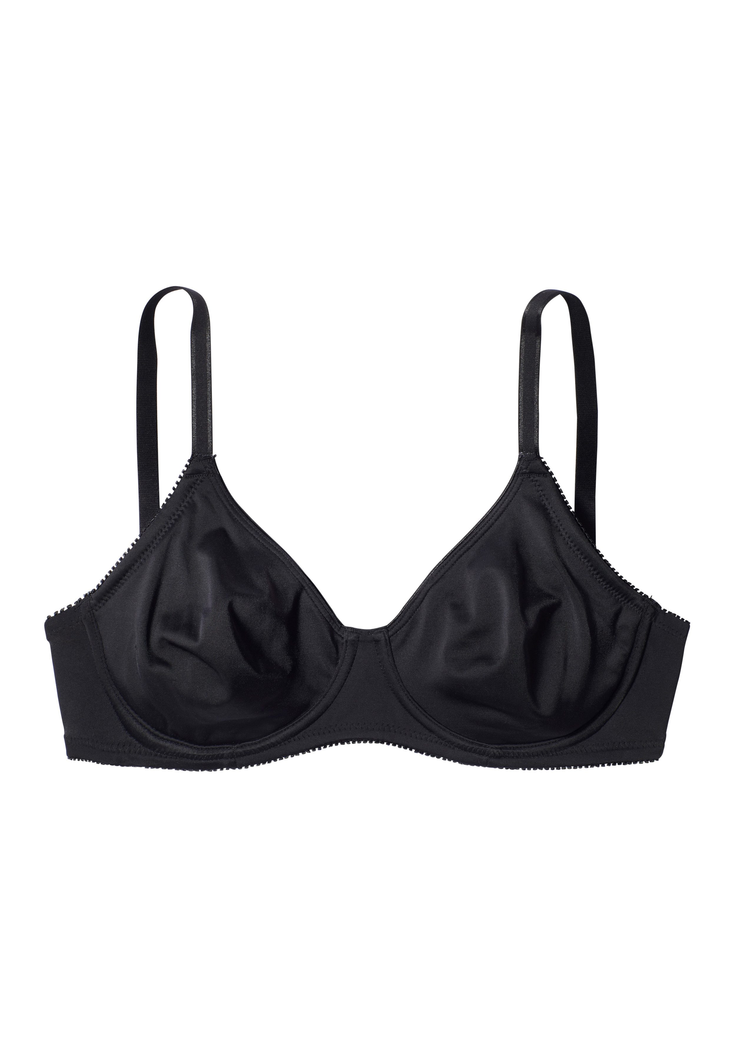 LASCANA T-Shirt-BH perfect basic mit Bügel, aus seidiger Microfaser, große Größen, bequemer BH