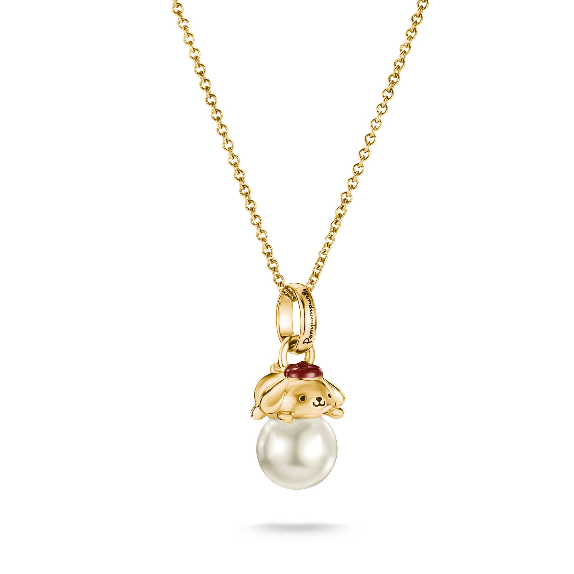 THOMAS SABO Kette mit Anhänger THOMAS SABO ♡ Hello Kitty Halskette mit Pompompurin, mit Perle (imitiert) - Emaille