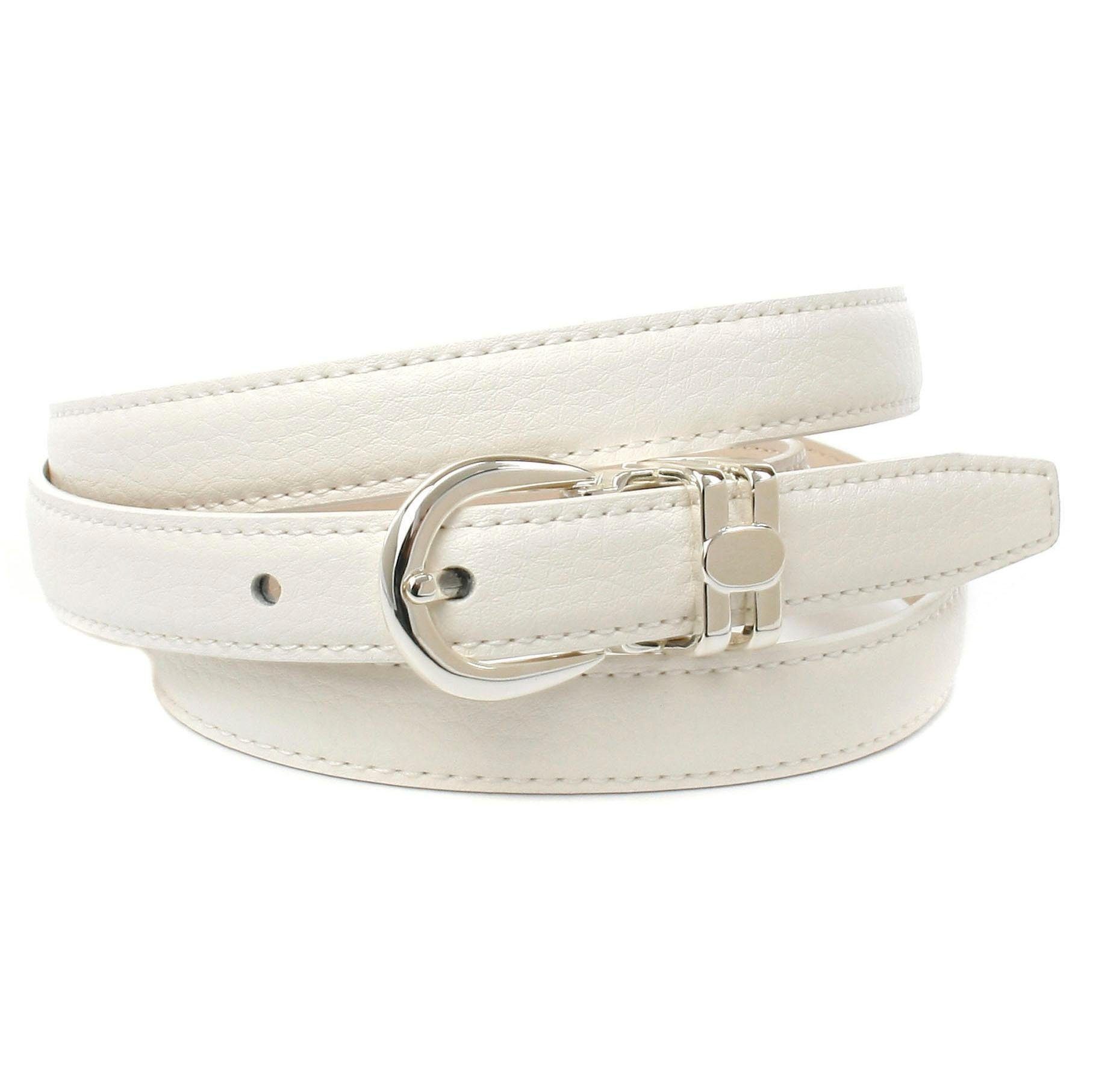 Anthoni Crown Ledergürtel in schmaler Form, helle Rückseite