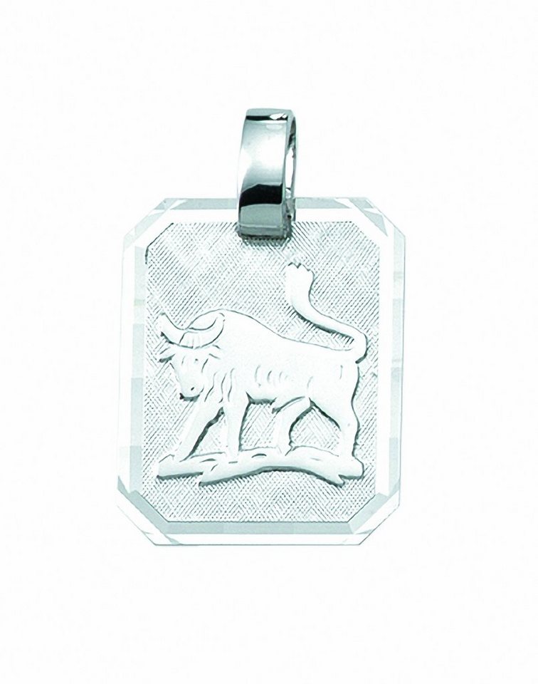 Adelia´s Kette mit Anhänger 925 Silber Sternzeichen Anhänger Stier,  Schmuckset - Set mit Halskette, Inkl. 45 cm verstellbarer 925 Silber  Halskette