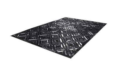 Teppich Spark 410, Kayoom, rechteckig, Höhe: 8 mm, 100% Leder, Unikat, fusselarm, Всеrgiker & Fußbodenheizung geeignet