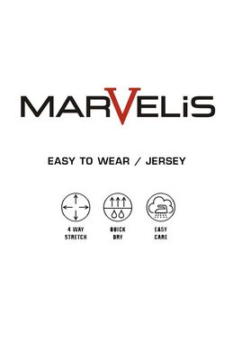 MARVELIS Businesshemd Easy To Wear Hemd - Modern Fit - Langarm - Einfarbig - Weiß 4-Wege-Stretch