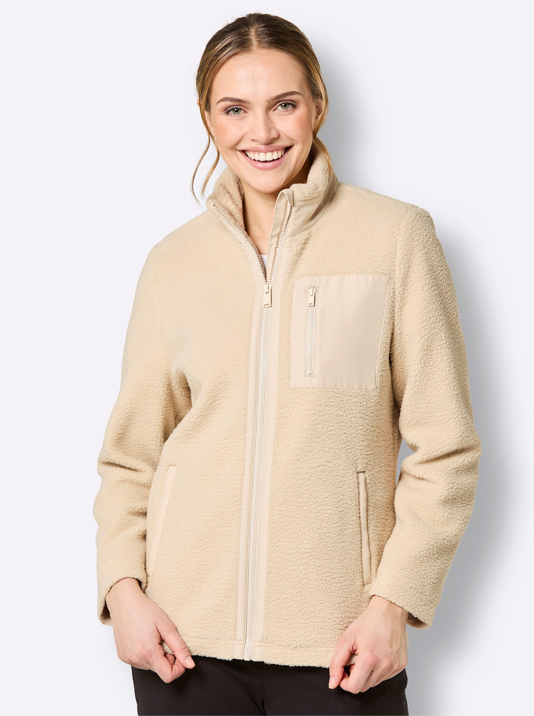 Witt Trainingsshirt Teddy-Jacke Langarm