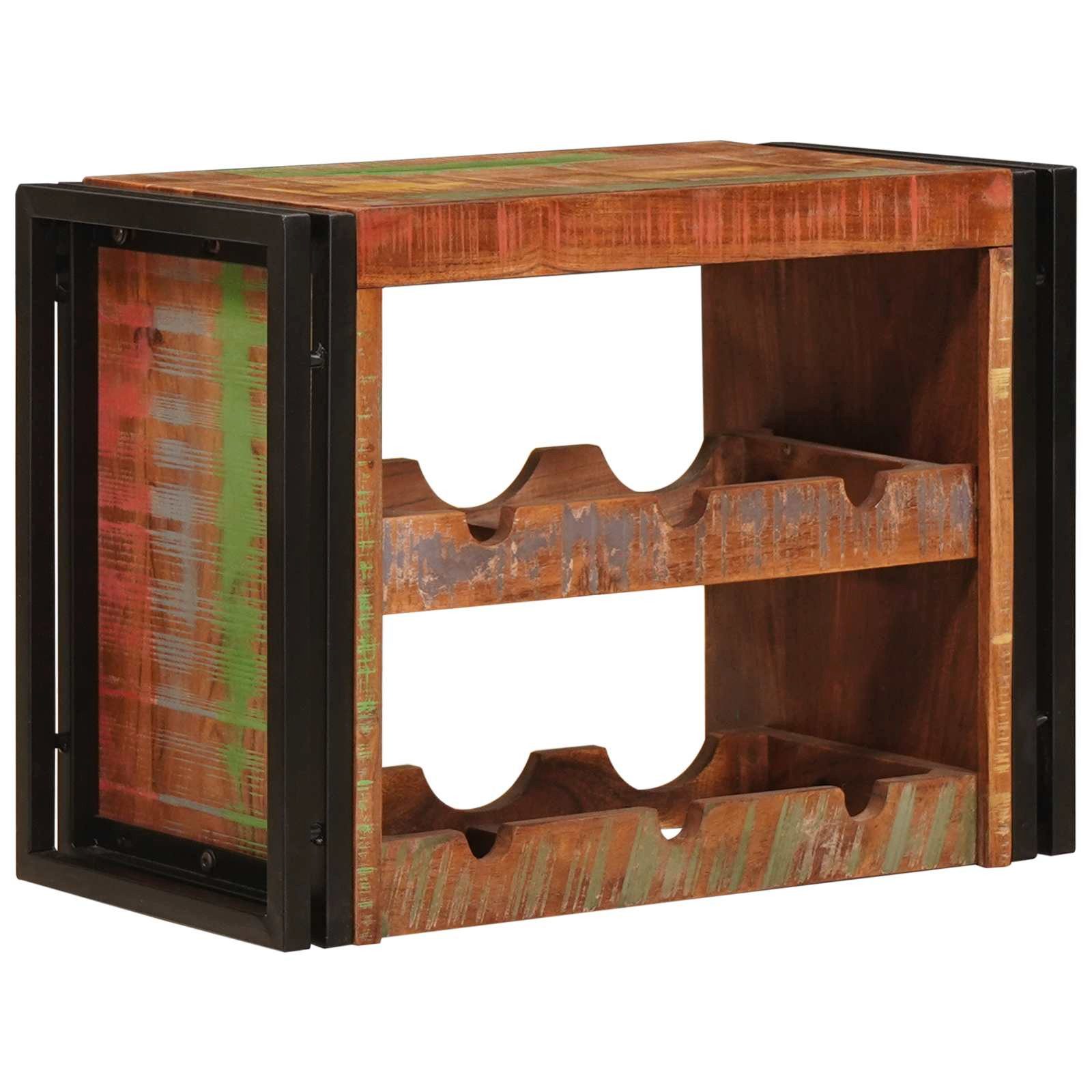 vidaXL Weinregal Weinregal Braun 60 x 45 x 33 cm Massives Altholz, 1-tlg.