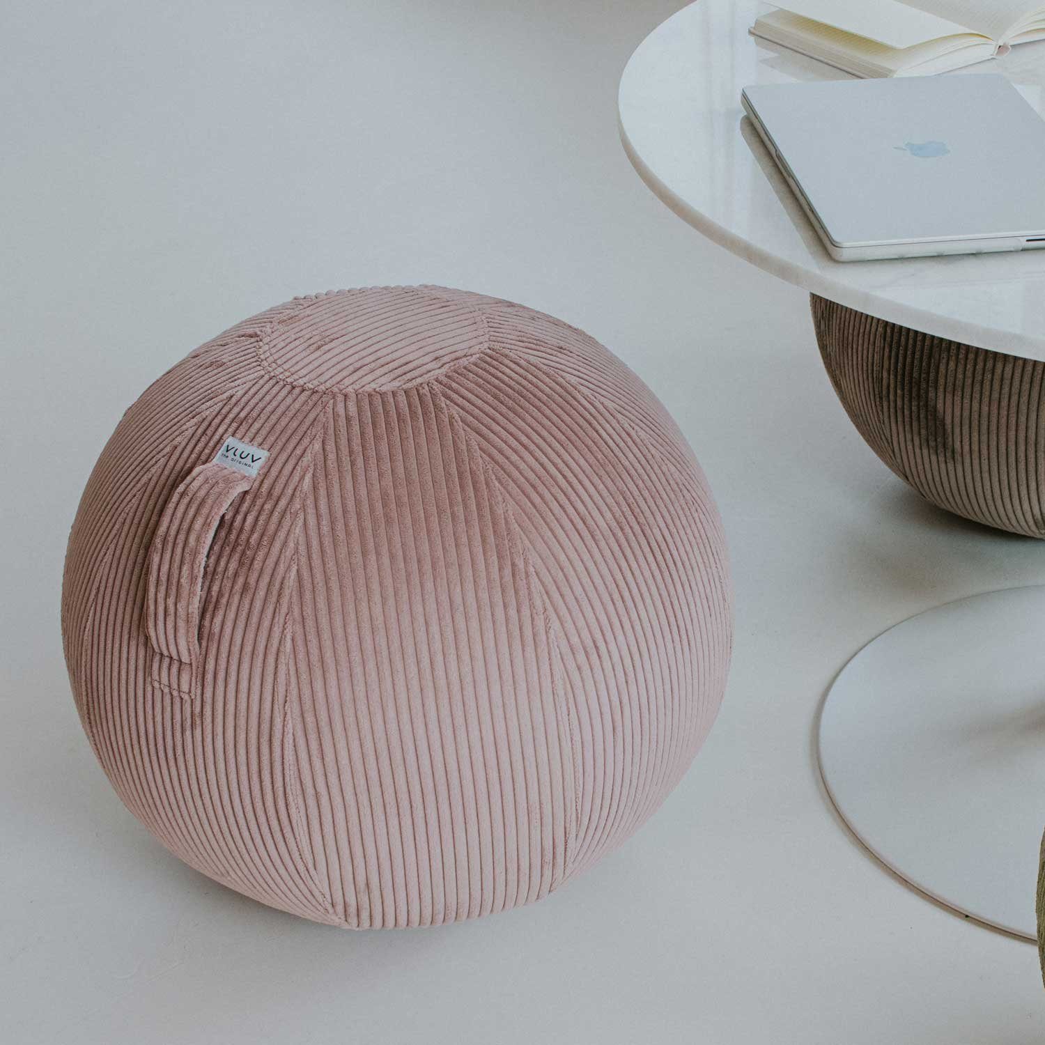 VLUV Stuhl Sitzball Vlip 60-65 cm rosewood Breitcord günstig online kaufen