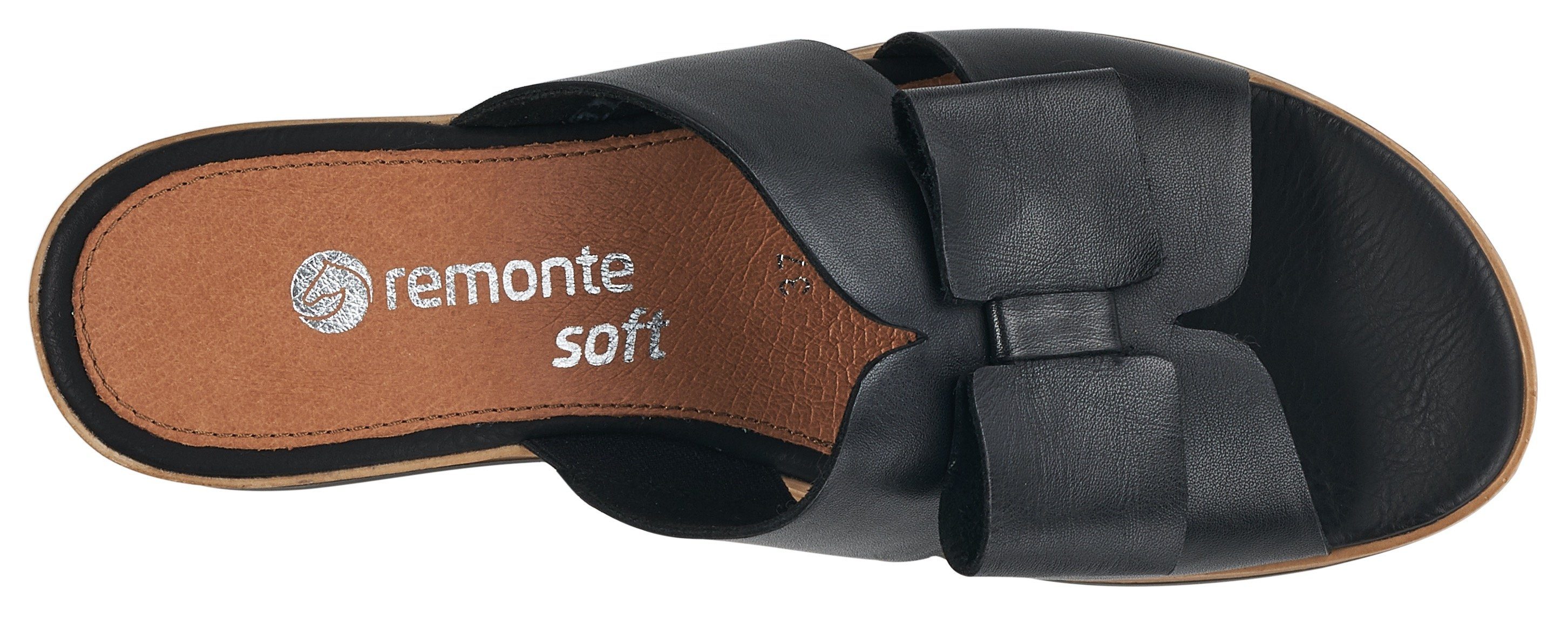 Remonte Pantolette Keilabsatz, Sommerschuh mit schöner Zierschleife