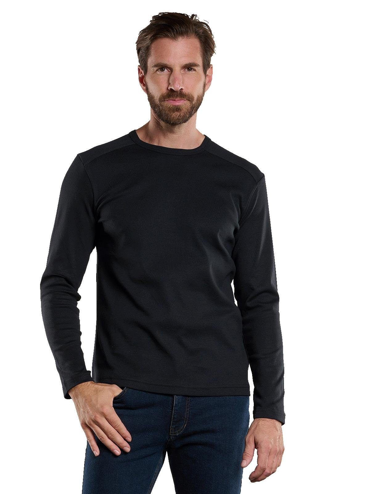 Engbers Langarmshirt Herren Langarm-Shirt "My Favorite" organic, Schwarz