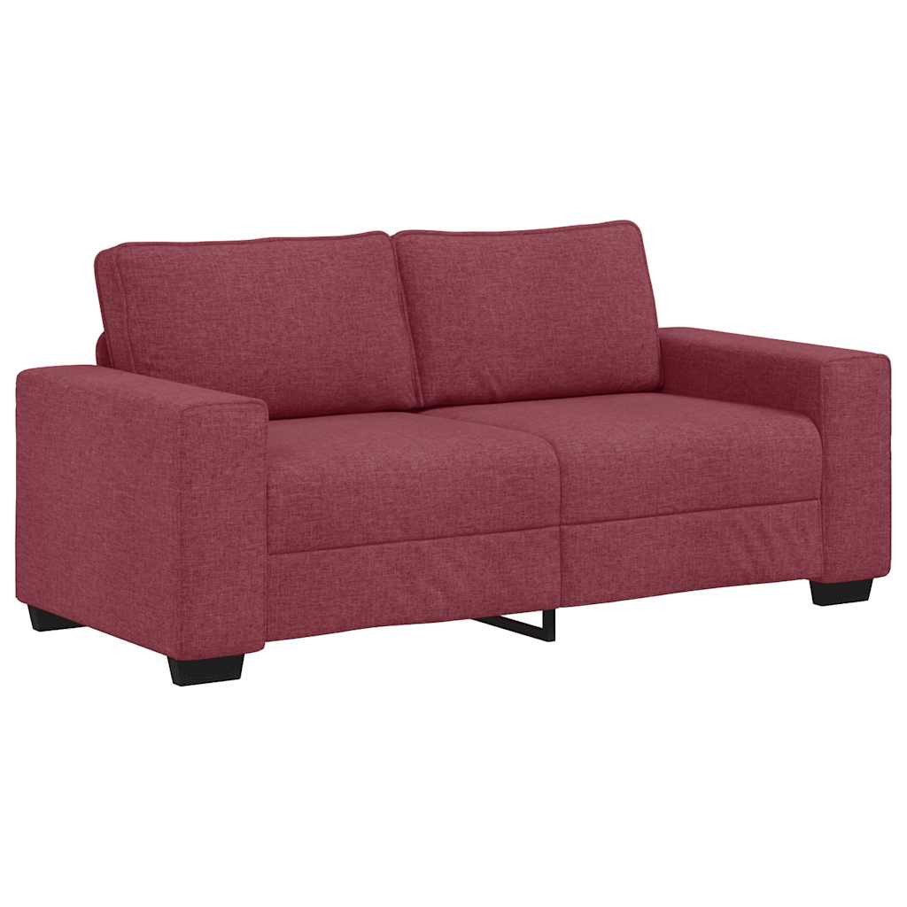 vidaXL Sofa 2-Sitzer-Sofa Weinrot 140 cm Stoff