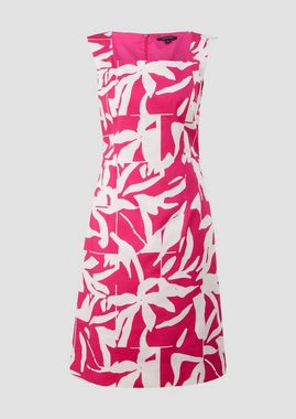 Comma Minikleid Kurzes Kleid aus Baumwollstretch Teilungsnähte