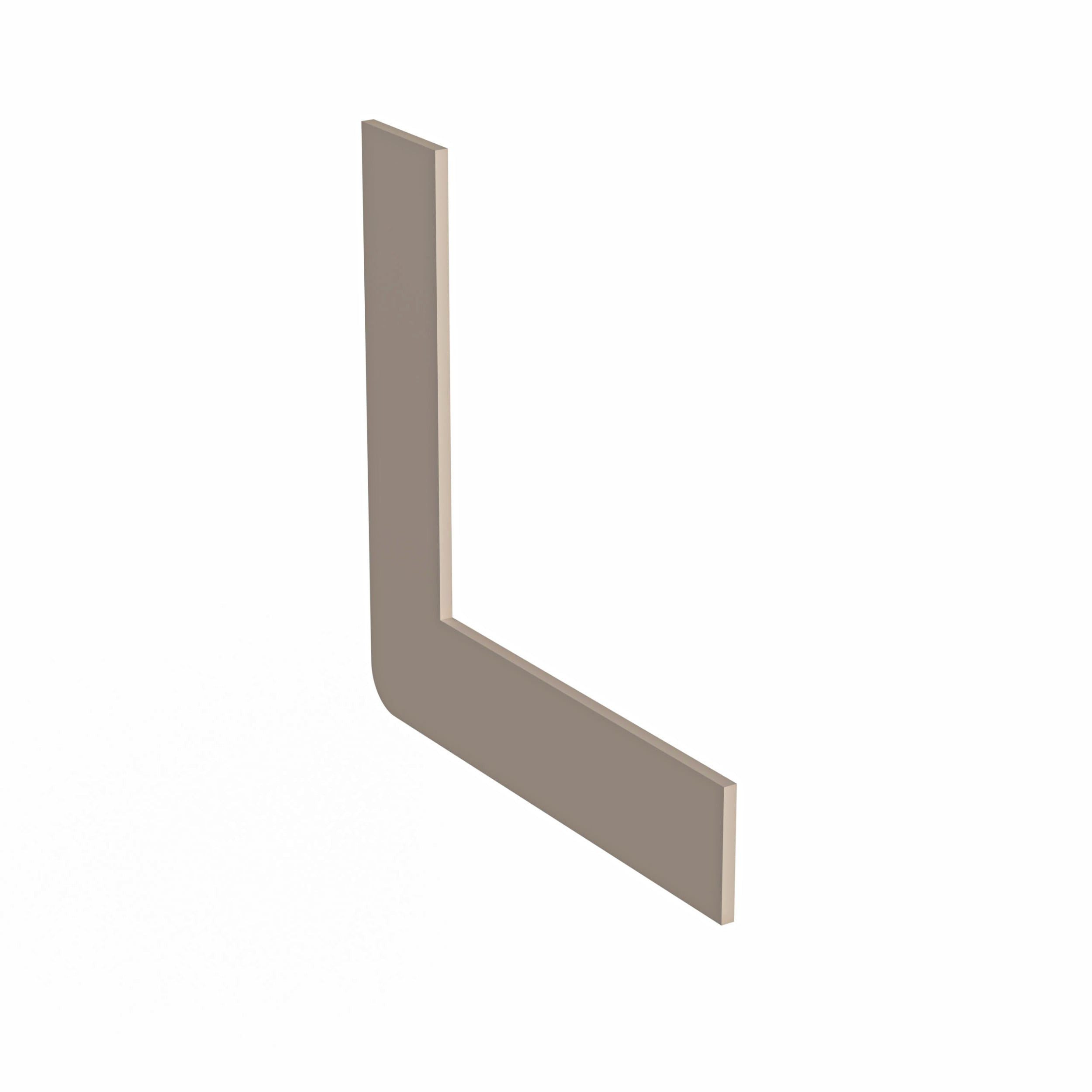 Quest Wandanschlussprofil Treppenabschluss unten, 40 mm, 19 cm (1-St), 40 mm breit, 19 cm lang, für geschlossene Treppen