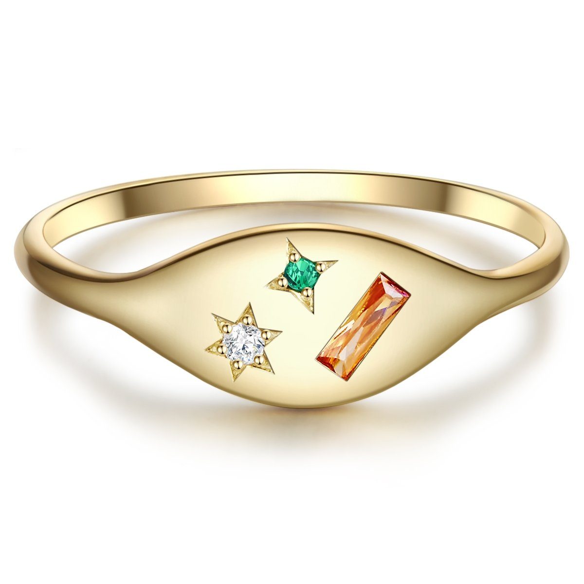 Glanzstücke München Silberring gelbgold, aus Sterling Silber