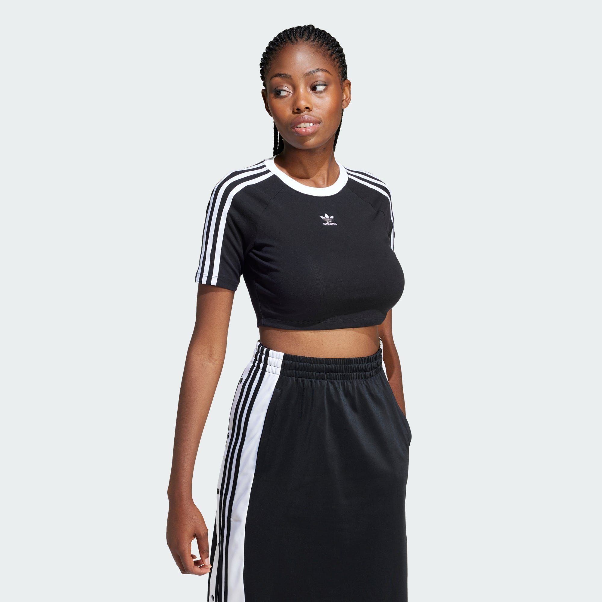 Black adidas 3-STREIFEN T-Shirt Originals T-SHIRT BABY