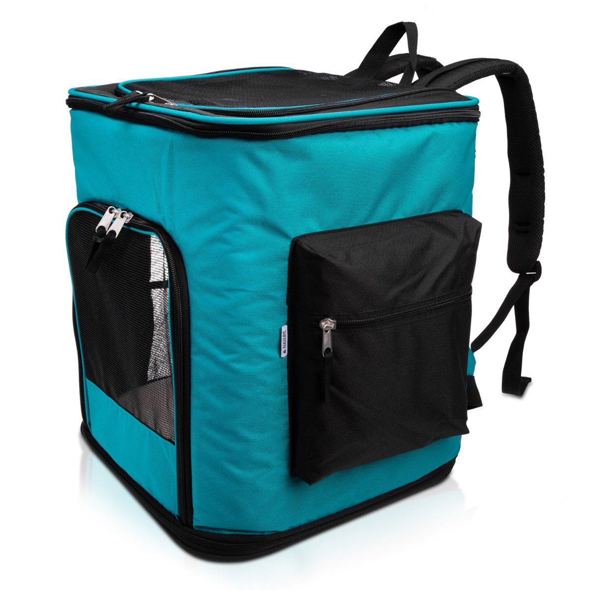 Navaris Tiertransportbox Rucksack für Hund Katze gepolstert - 41x34,5x43cm - Traglast bis 12kg