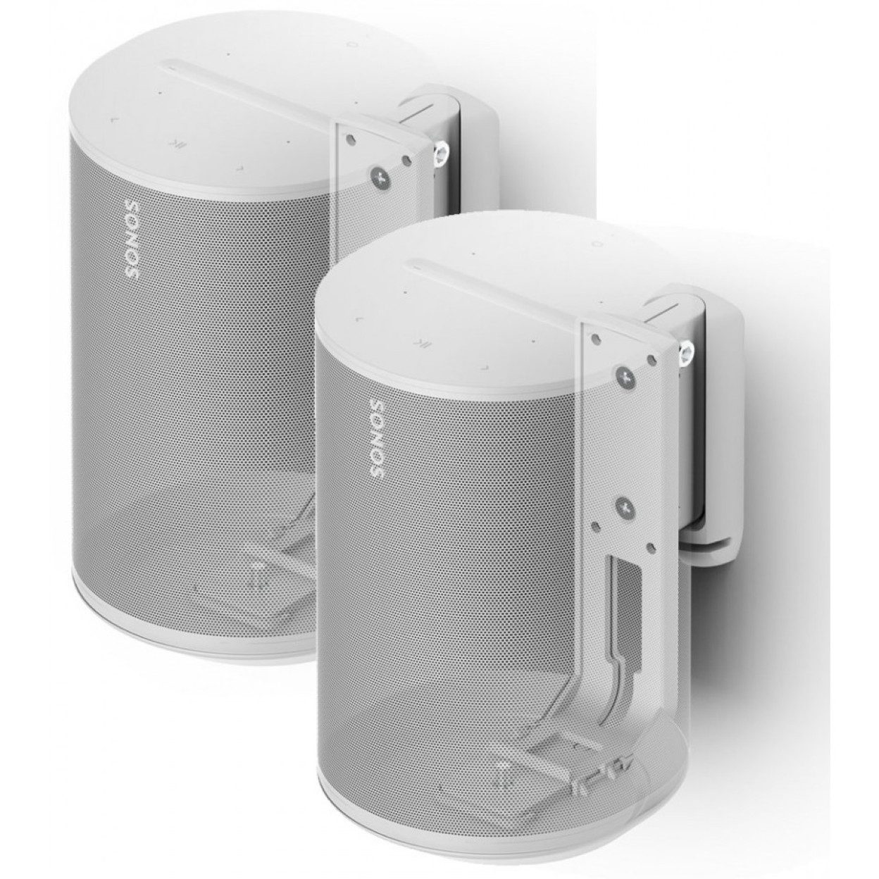 Flexson Lautsprecher-Wandhalterung Flexson ERA 100 Wandhalterung FLXE100WM2011 Weiß Paar, (Spar-Set, 2-tlg., Maßgeschneidertes Design für sicheren Halt)