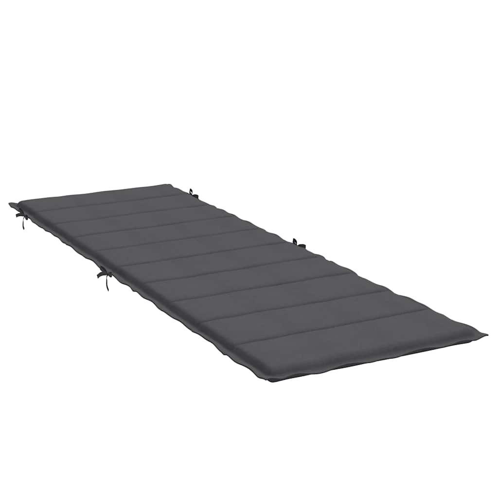 vidaXL Sitzauflage Sonnenliegen-Auflage Melange Anthrazit 186x58x4 cm Stoff, (1 St) – Bild 4 von 5