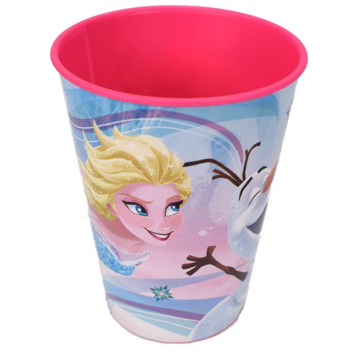 Stor Geschirr-Set Plastikbecher 280ml für Kinder Disney Frozen oder Peppa Wutz, Kunststoff Pink