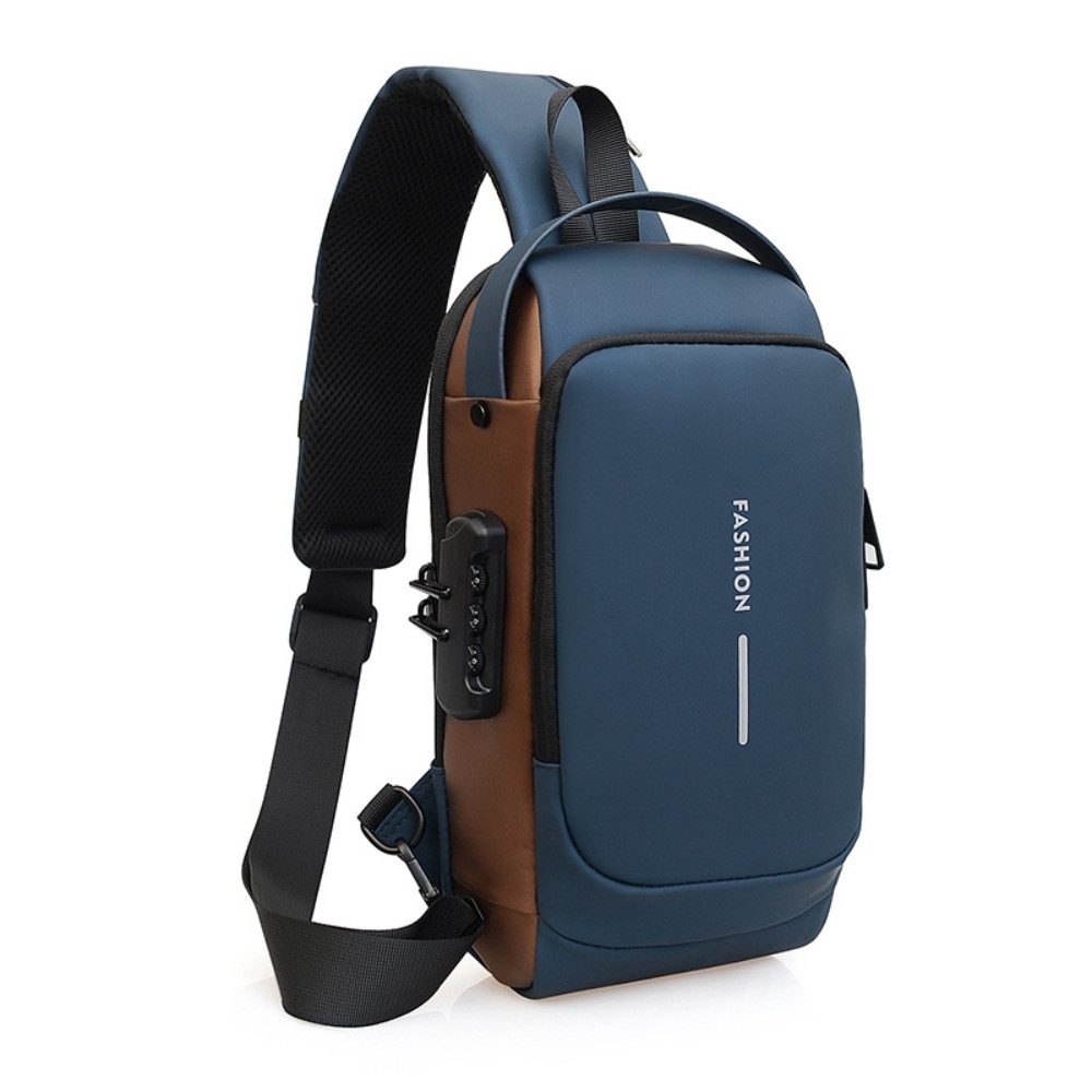 Umhängetasche Brusttasche Sling Bag mit USB-Ladeanschluss