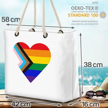 VOID Strandtasche (1-tlg), Pride LGBTQ Herz Progress interbinär Liebe Gay pride flag parade club