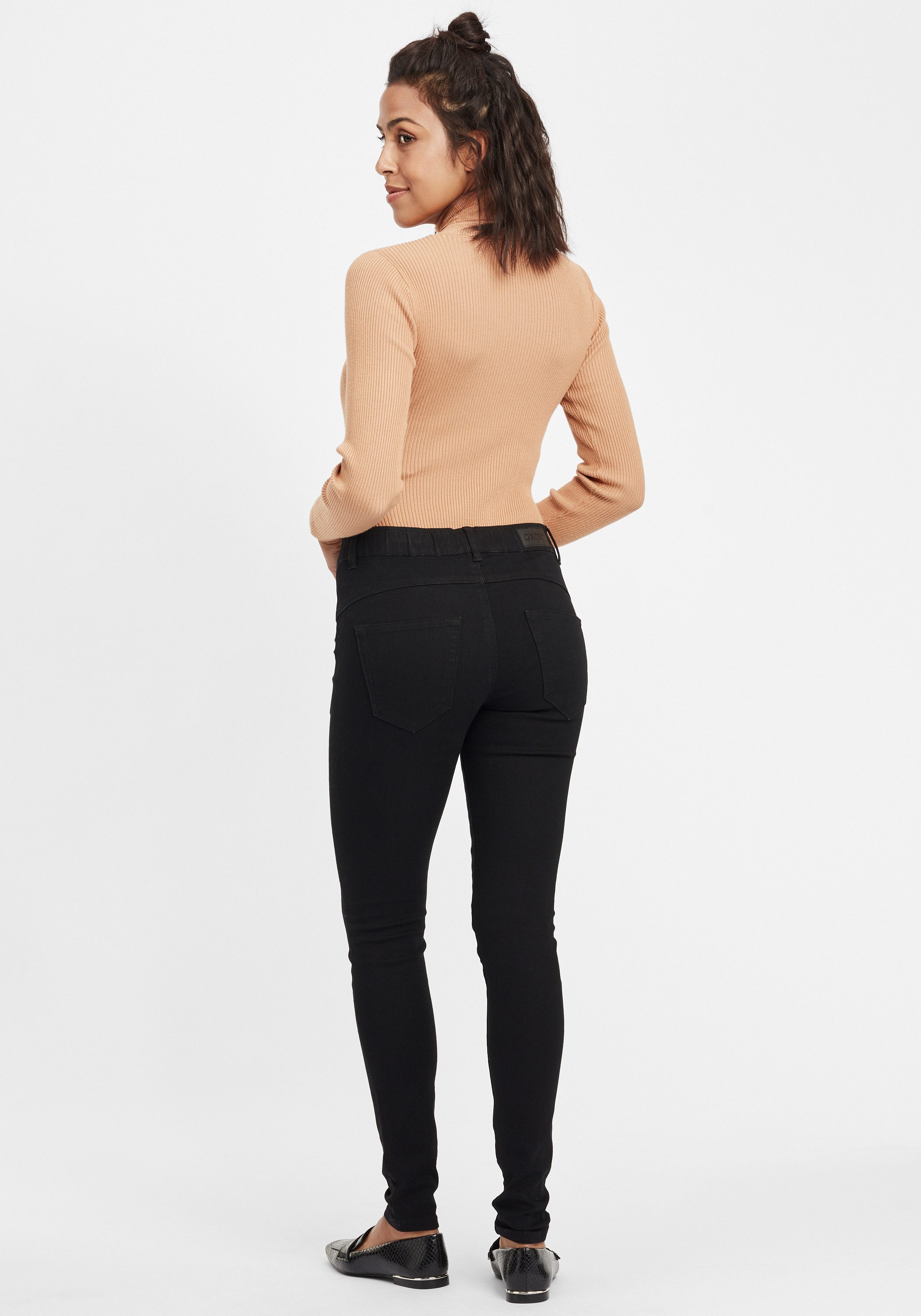 OXMO Jeansleggings OXGesine Stretch Hose Jeggings mit angedeuteten Taschen