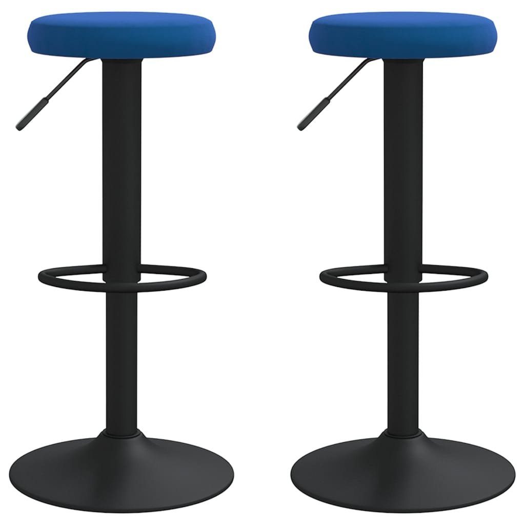 Barhocker Barhocker 2 Stk. Blau Samt