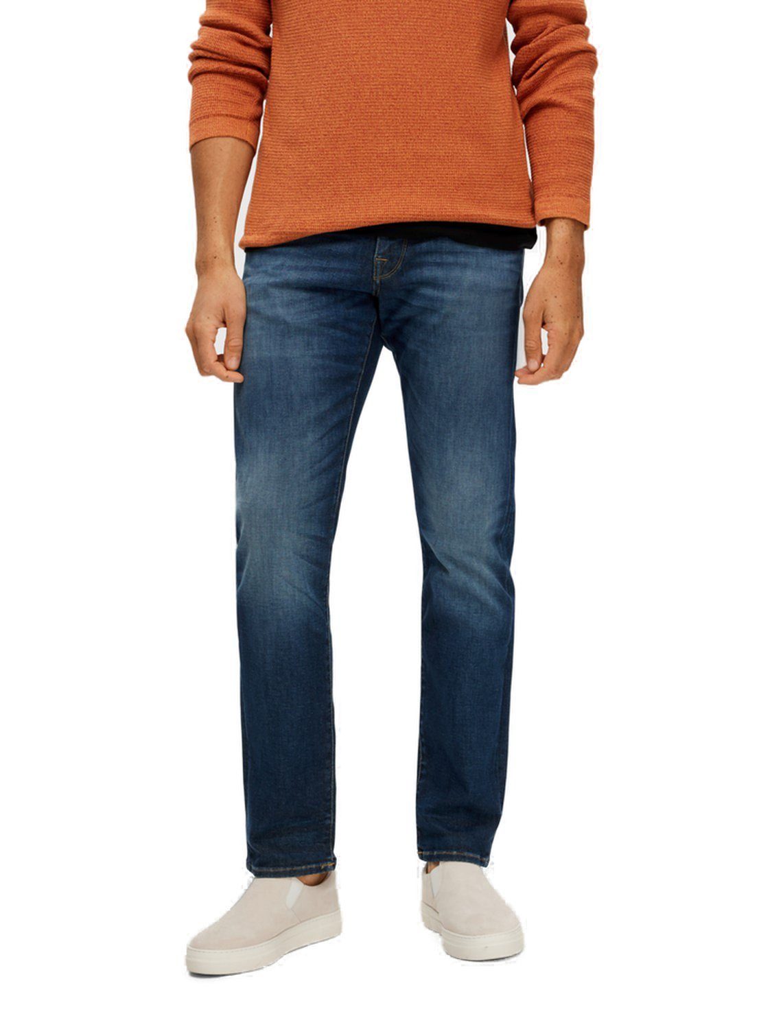 SELECTED HOMME Straight-Jeans SLH196-STRAIGHTSCOTT mit Stretch