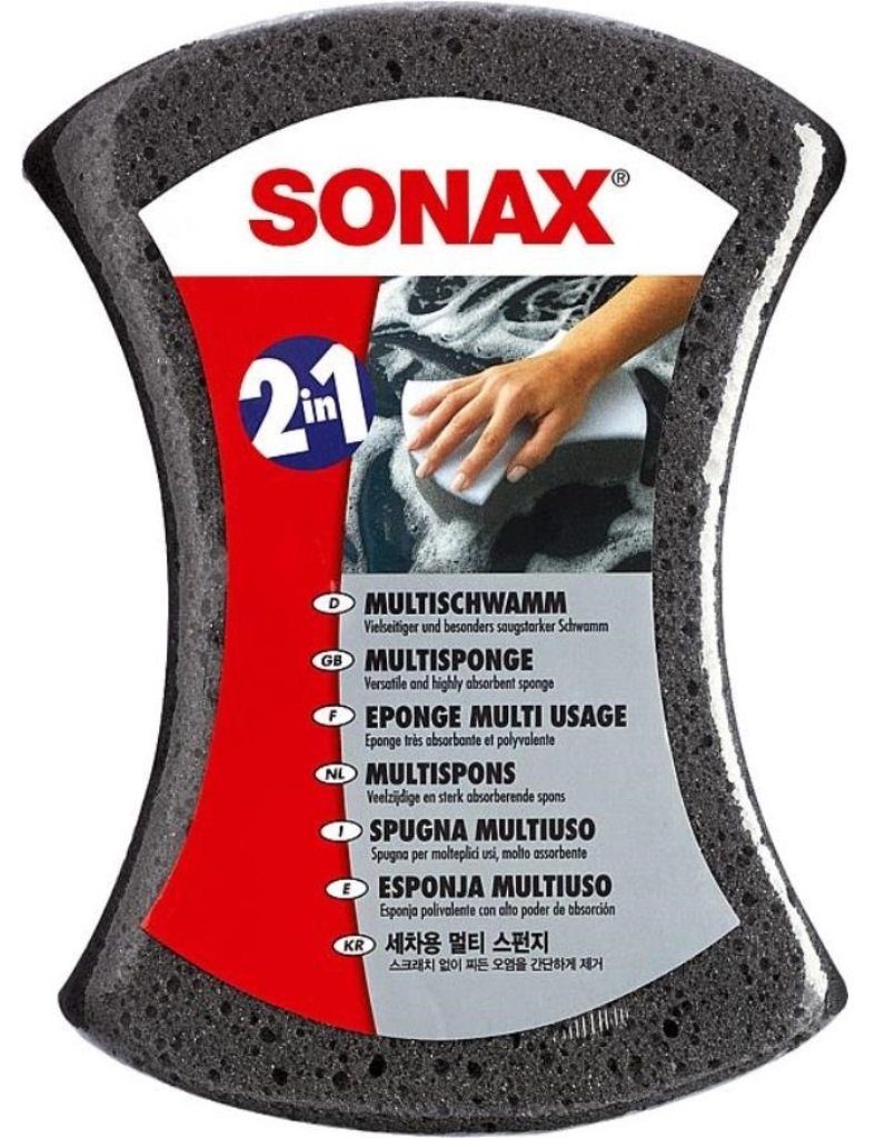 Reinigungsschwamm Sonax 2in1 Multi-Schwamm Auto-Schwamm Auto-Wäsche Reinigung Pflege Insekten, saugstark, zwei unterschiedliche Anwendungsseiten, entfernt hartnäckige Verschmutzungen
