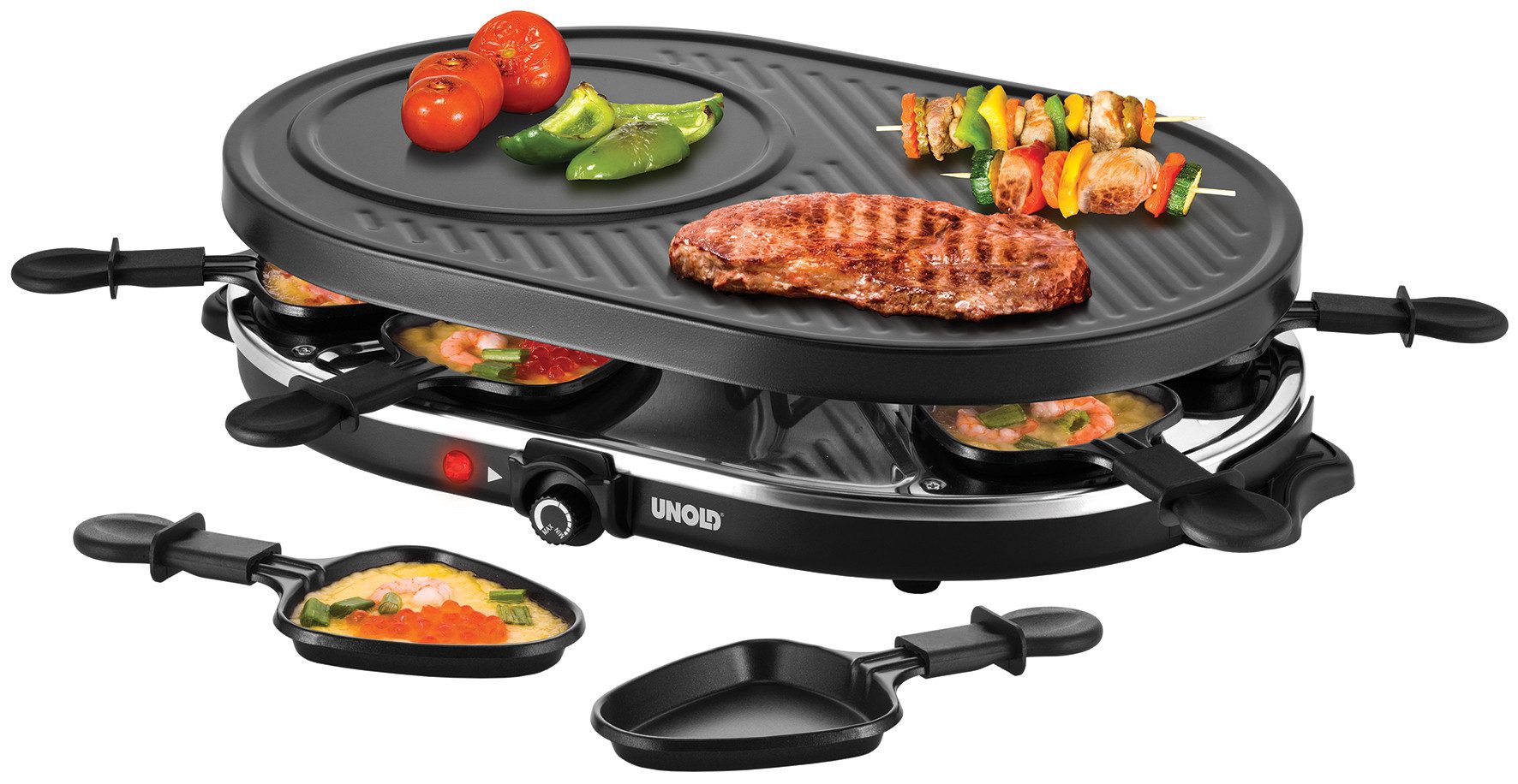 Unold Раклетниці Gourmet 48795, 8 Раклетниціpfännchen, 1200 W