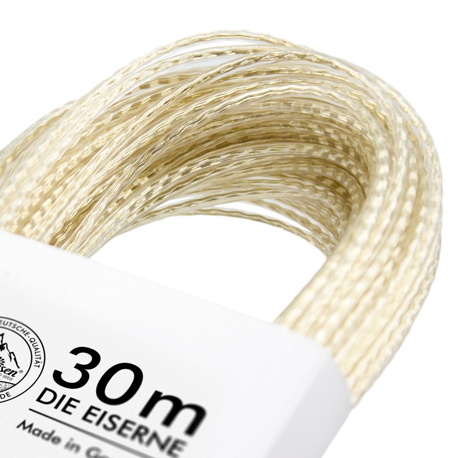 Landwiesen Wand-Wäscheleine Wäscheleine 30 m reisfest "Die Eiserne" deutsches Produkt Drahteinlage, Made in Germany – Bild 2 von 4