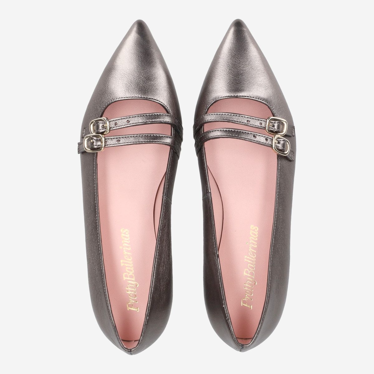 Pretty Ballerinas Pretty Ballerinas 51518 9100 PIZARRA, Ballerina, Grau, metallik, Damen Ballerina