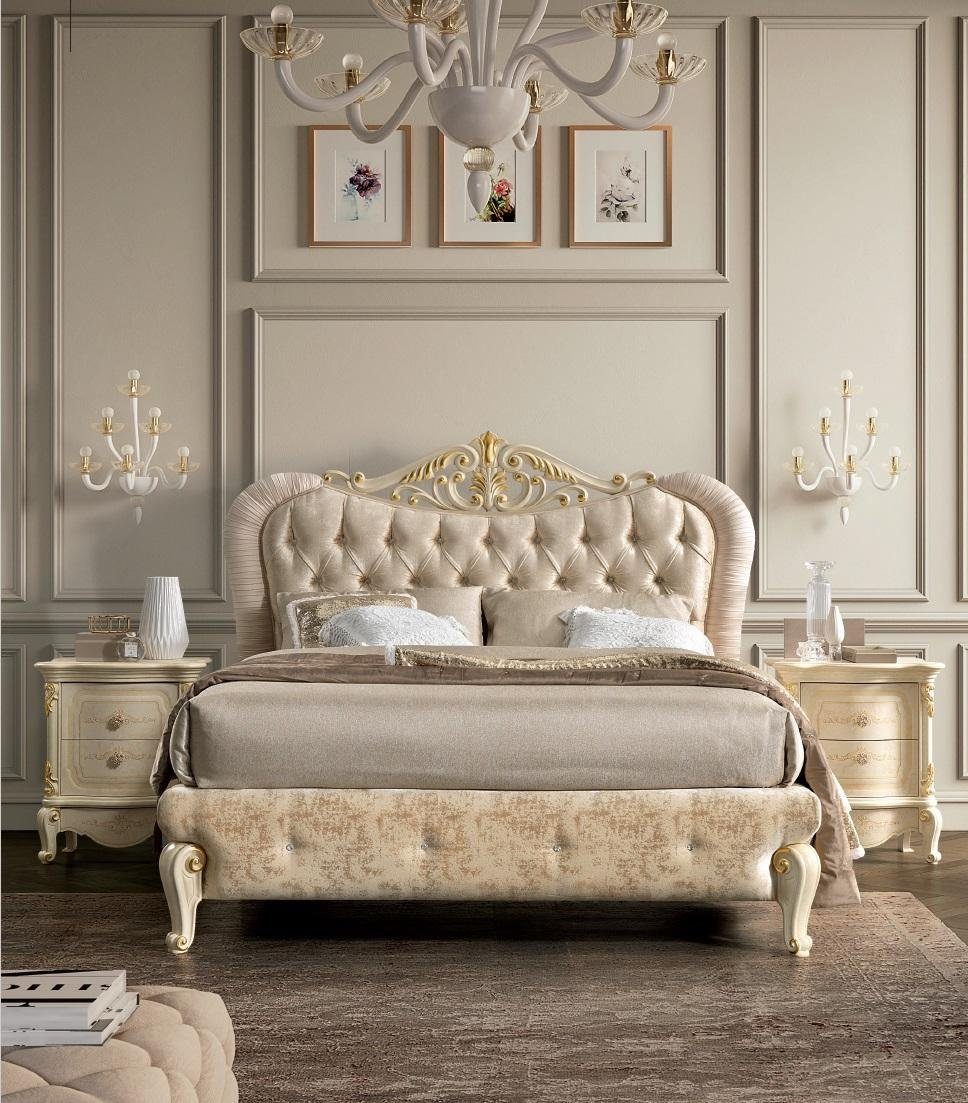 JVmoebel Bett Bett Möbel Doppelbett Chesterfield Möbel Design Betten Italien Neu