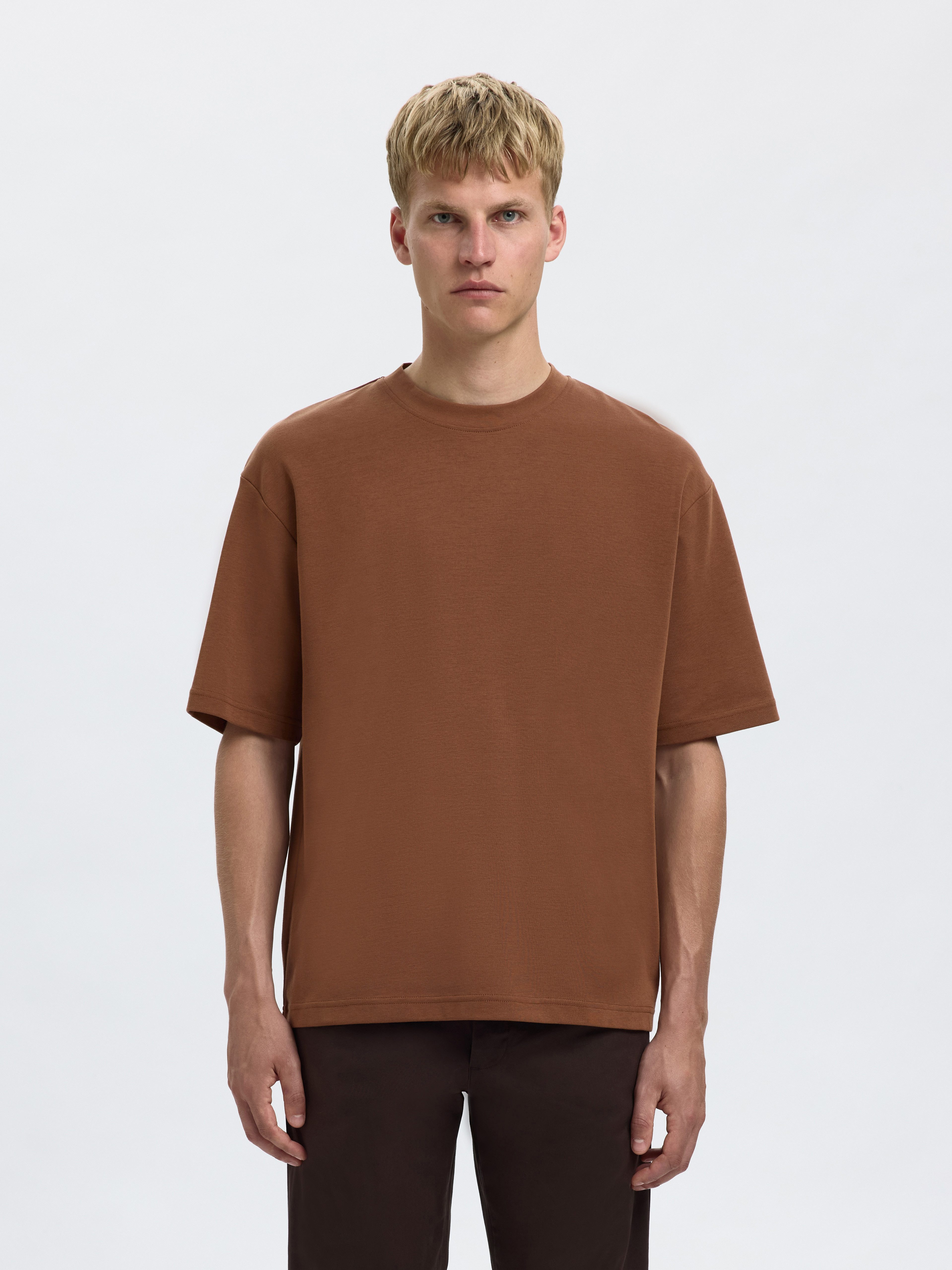 SELECTED HOMME Rundhalsshirt SLHLOOSEOSCAR SS O-NECK günstig online kaufen