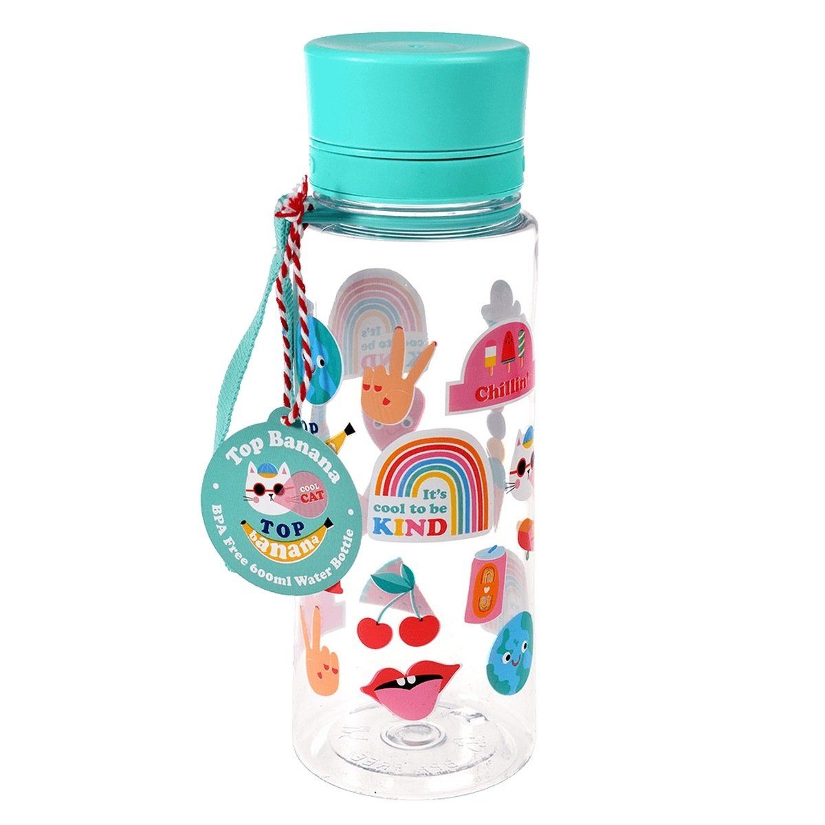 Rex London Trinkflasche Kindertrinkflasche 600 ml mit Nylongriff zur befestigung am Rucksack