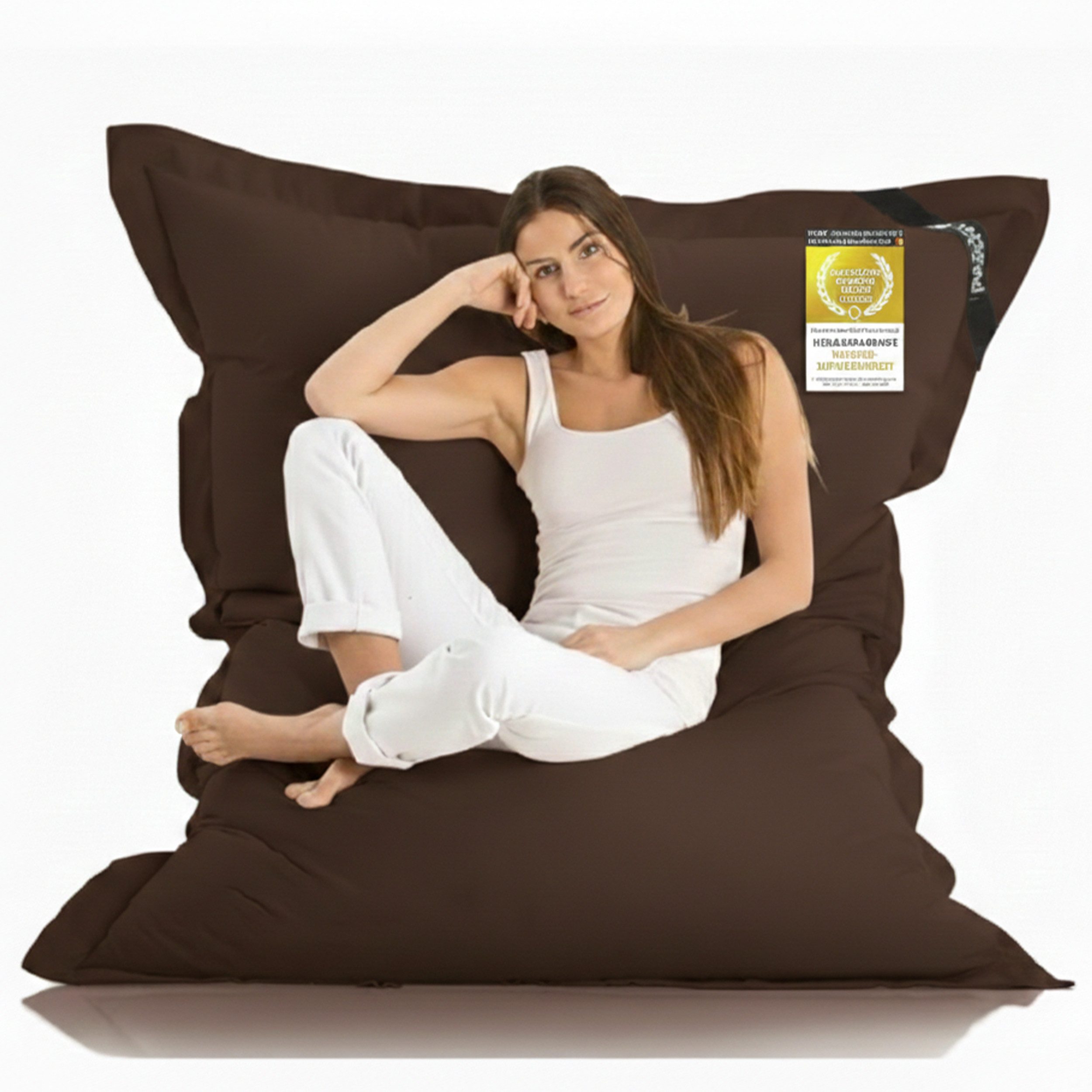 LazyBag Sitzsack Lazybag – XXL Nylon Sitzsack – Wasserfest, Innen und Außen,180x140 cm (Sitzkissen Bean-Bag, Nylon Bezug), 180 x 140 cm